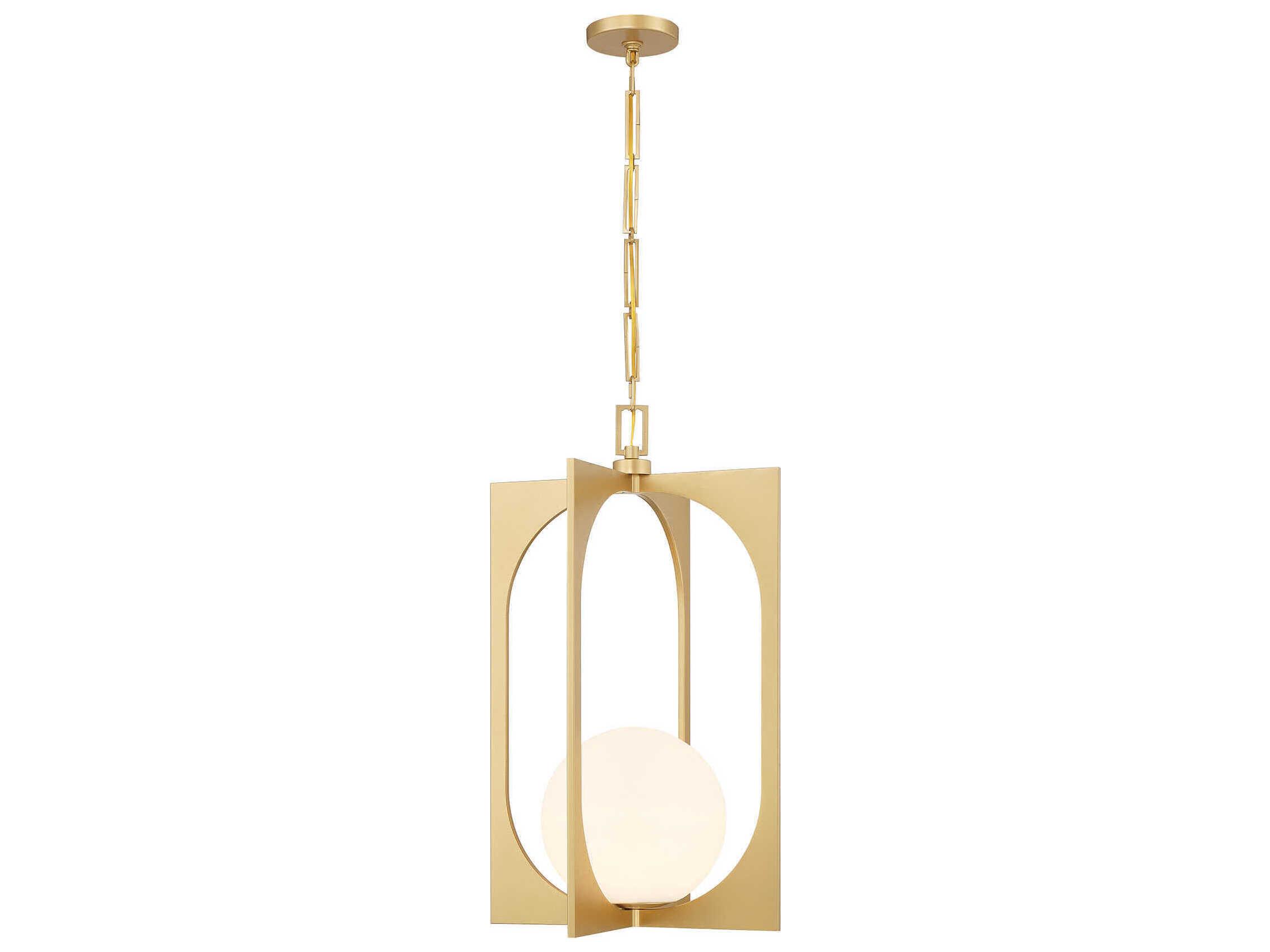 Savoy House Harding 1-Light Spun Gold Globe Lantern Pendant