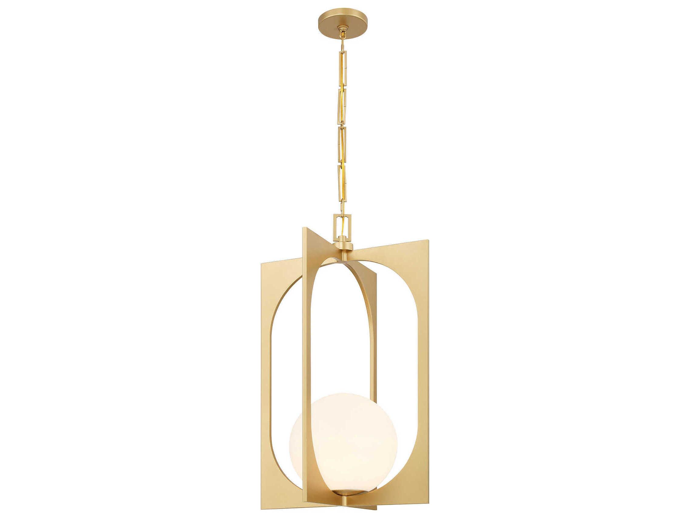 Savoy House Harding 1-Light Spun Gold Globe Lantern Pendant