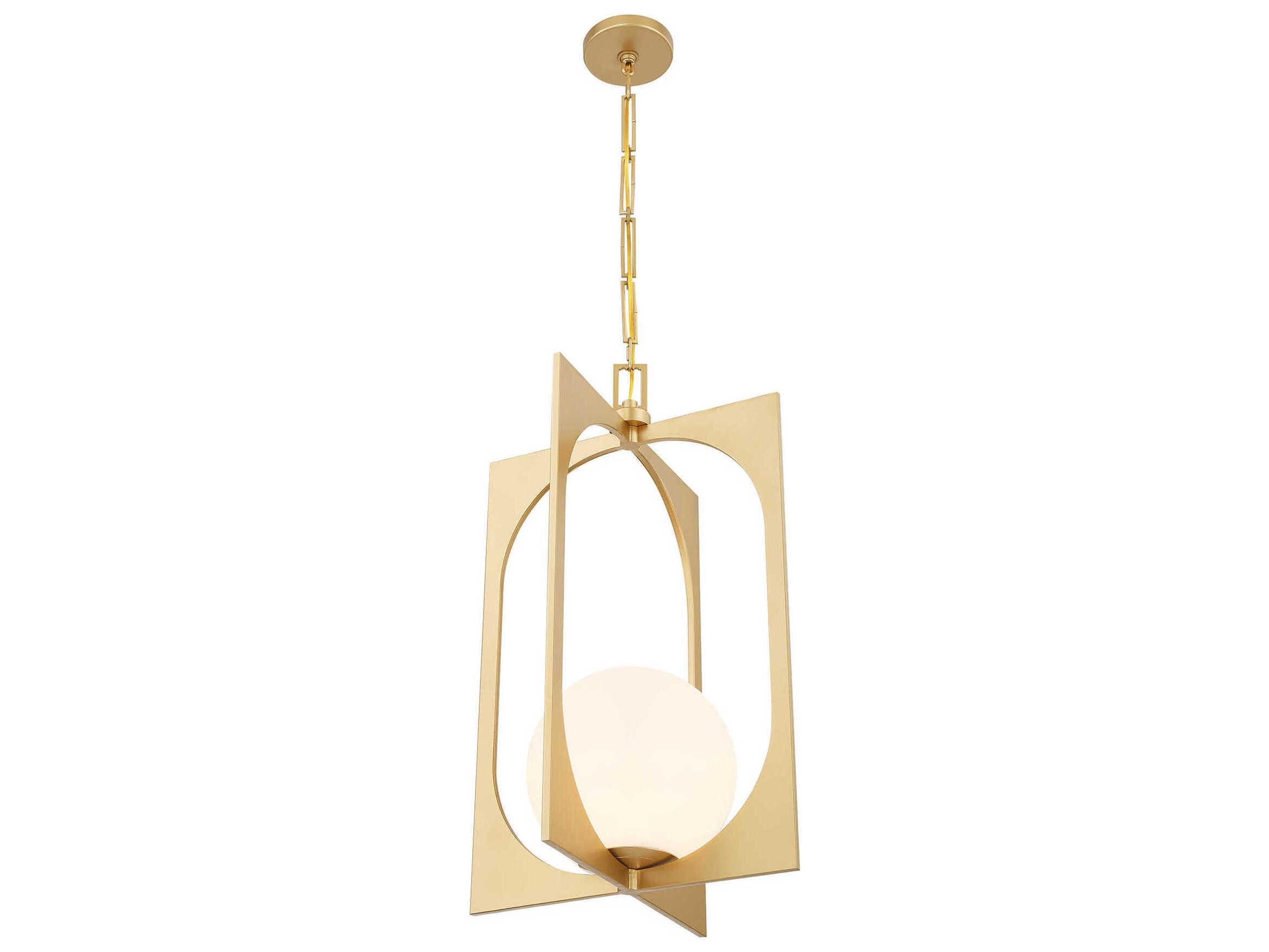 Savoy House Harding 1-Light Spun Gold Globe Lantern Pendant