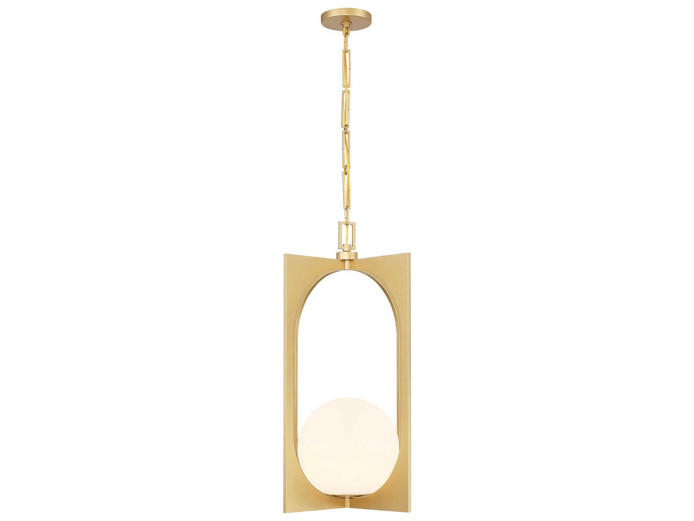 Savoy House Harding 1-Light Spun Gold Globe Lantern Pendant