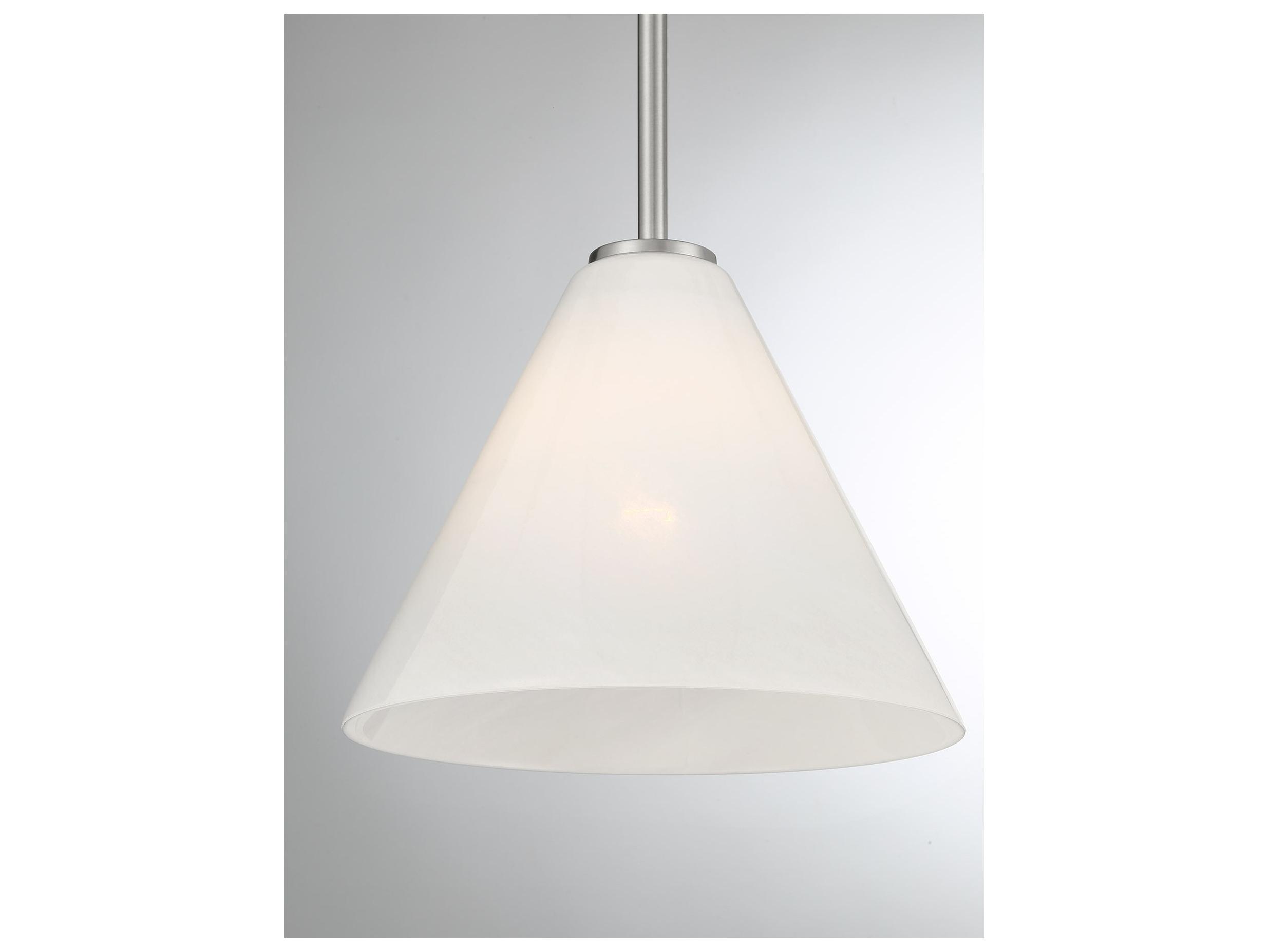 Savoy House Blair 1-Light Satin Nickel Mini Pendant