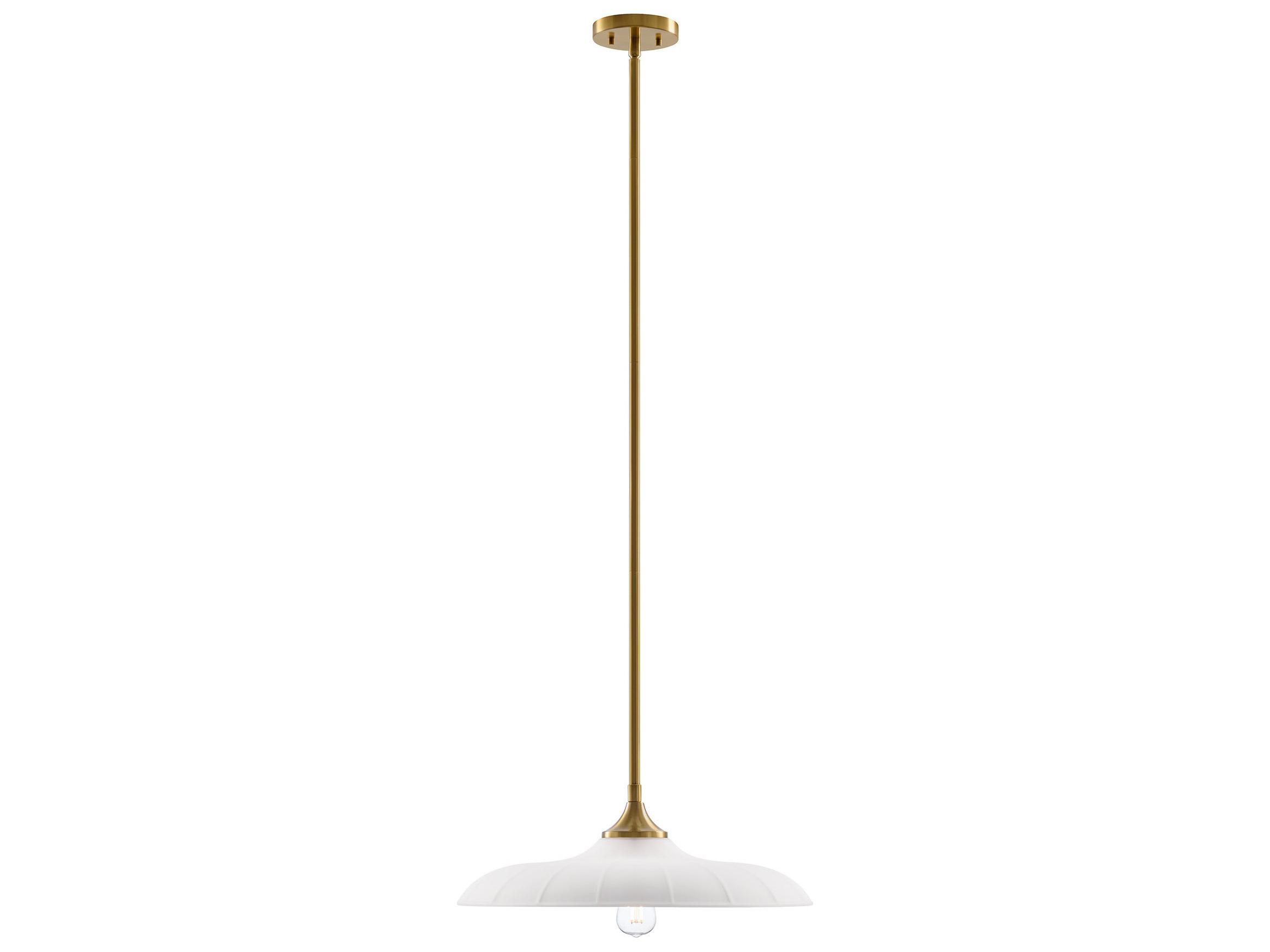 Savoy House Hadley 1-Light Warm Brass Dome Pendant