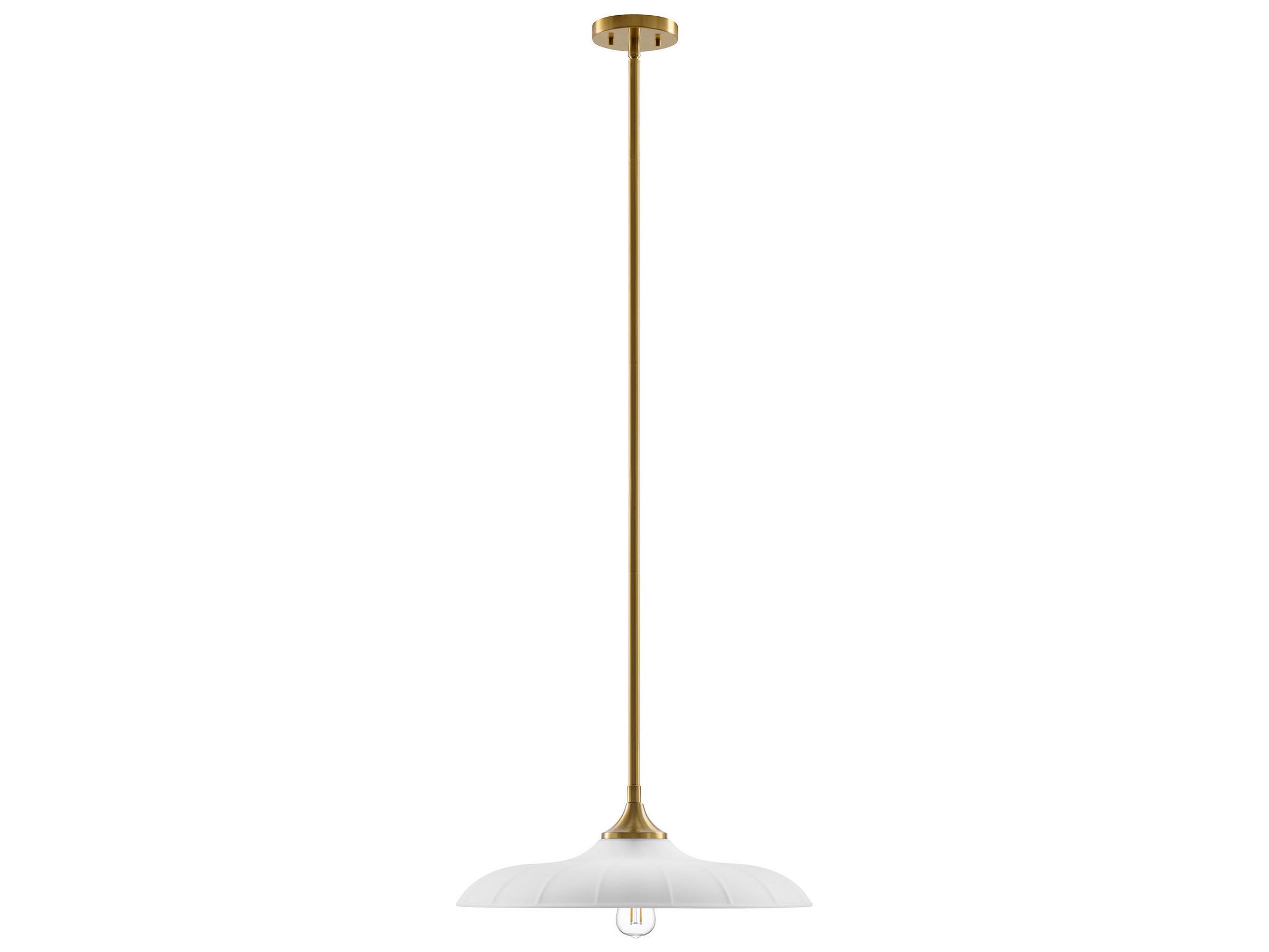 Savoy House Hadley 1-Light Warm Brass Dome Pendant