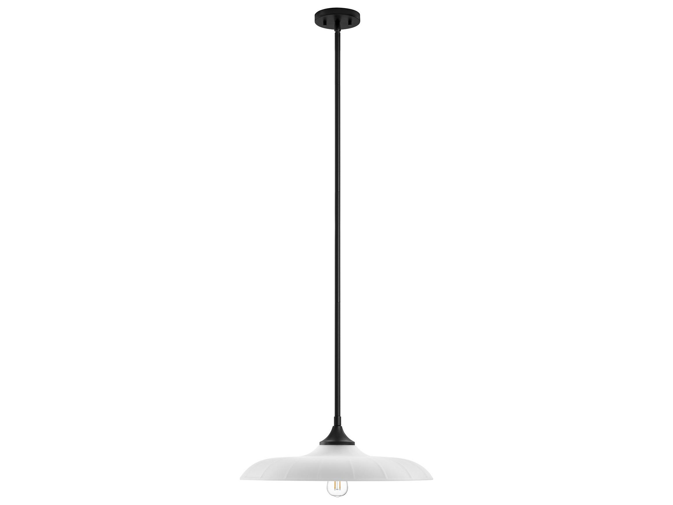 Savoy House Hadley 1-Light Matte Black Dome Pendant
