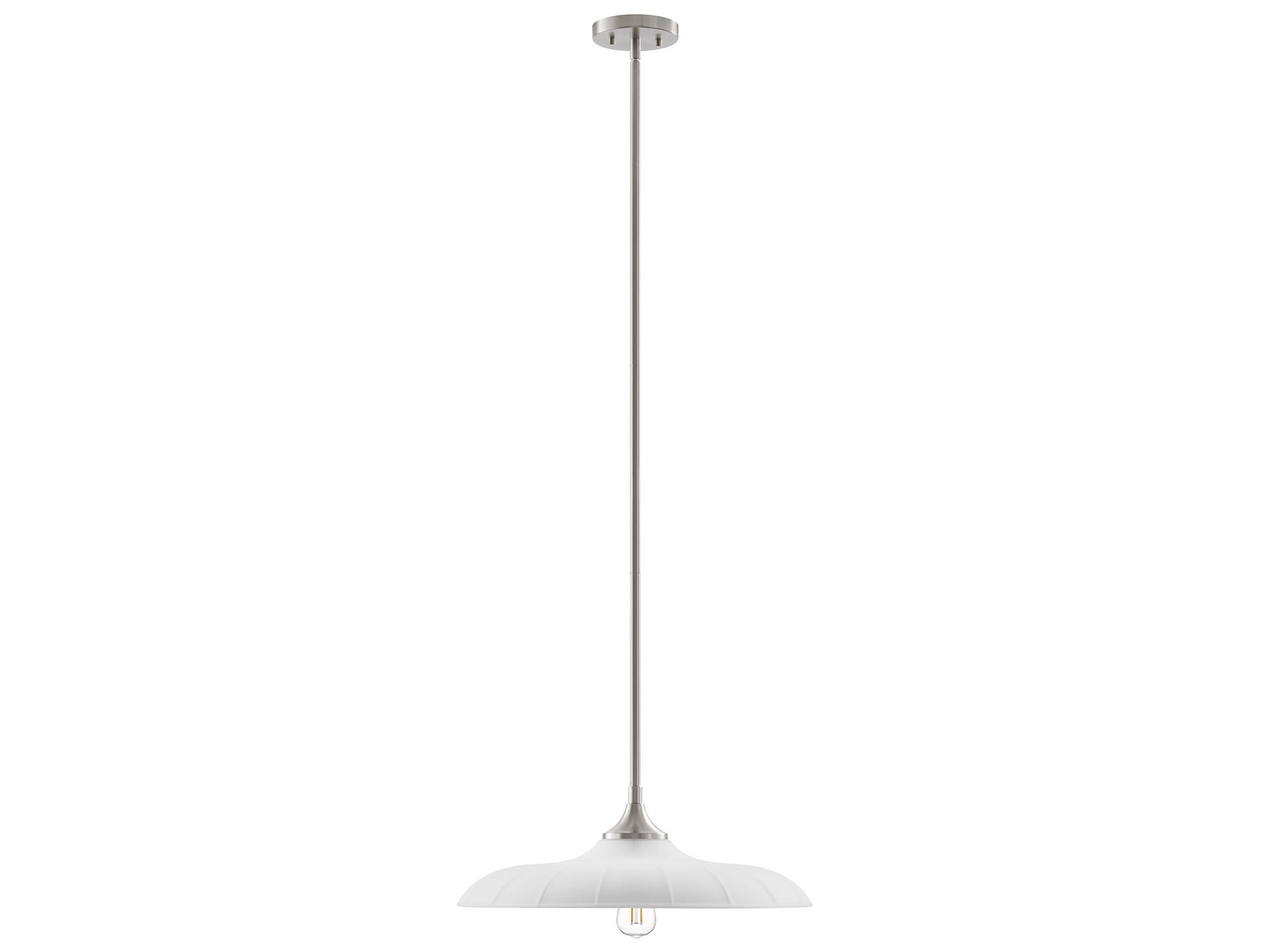 Savoy House Hadley 1-Light Satin Nickel Dome Pendant