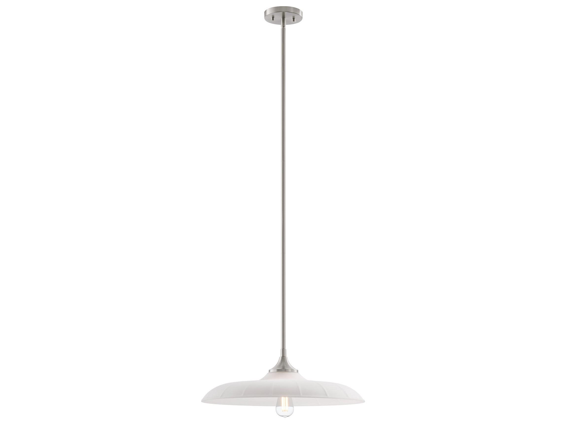 Savoy House Hadley 1-Light Satin Nickel Dome Pendant