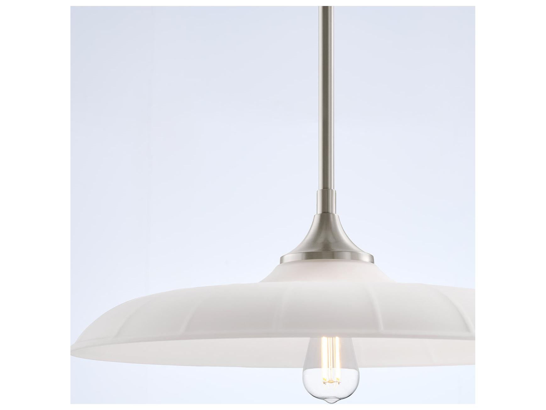 Savoy House Hadley 1-Light Satin Nickel Dome Pendant