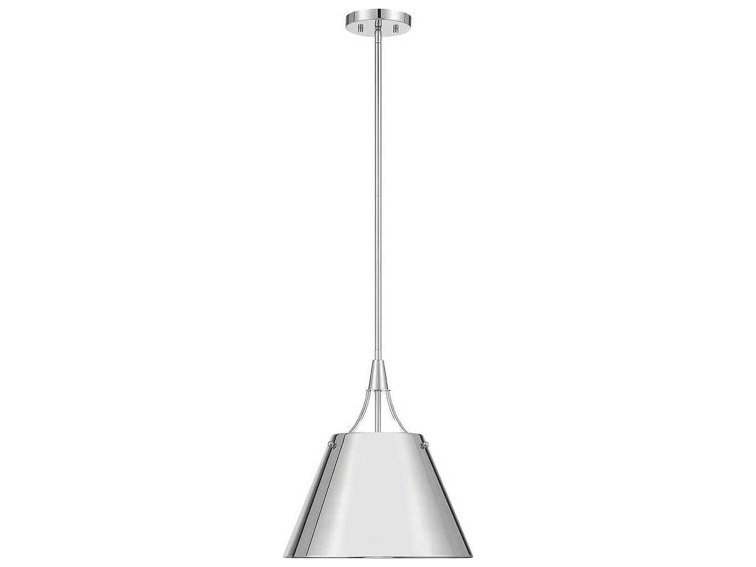 Savoy House Willis 1-Light Polished Nickel Chrome Empire Pendant