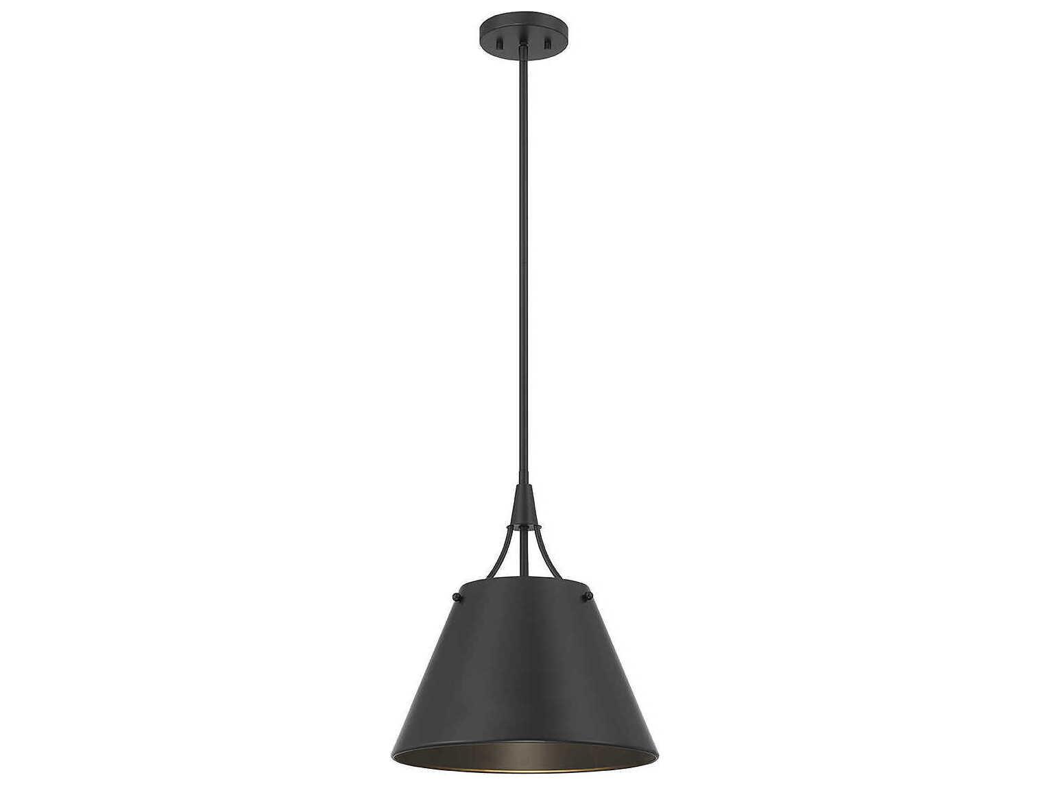 Savoy House Willis 1-Light Matte Black Empire Pendant