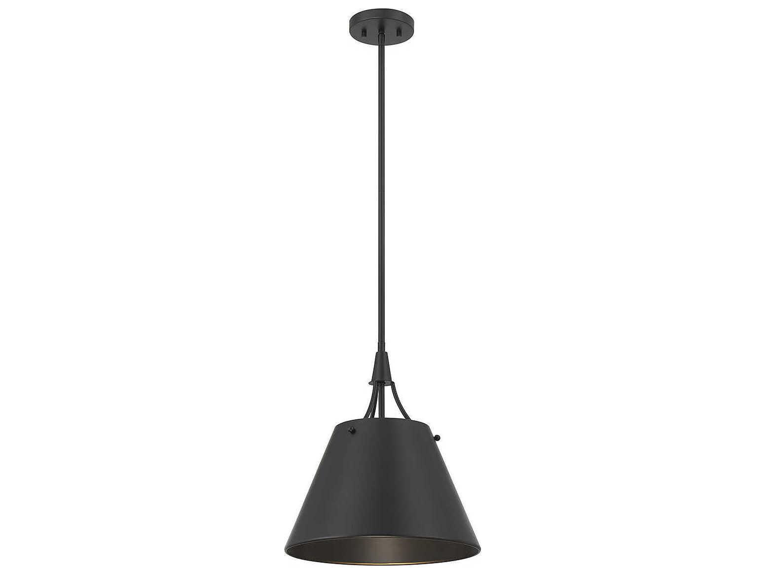 Savoy House Willis 1-Light Matte Black Empire Pendant