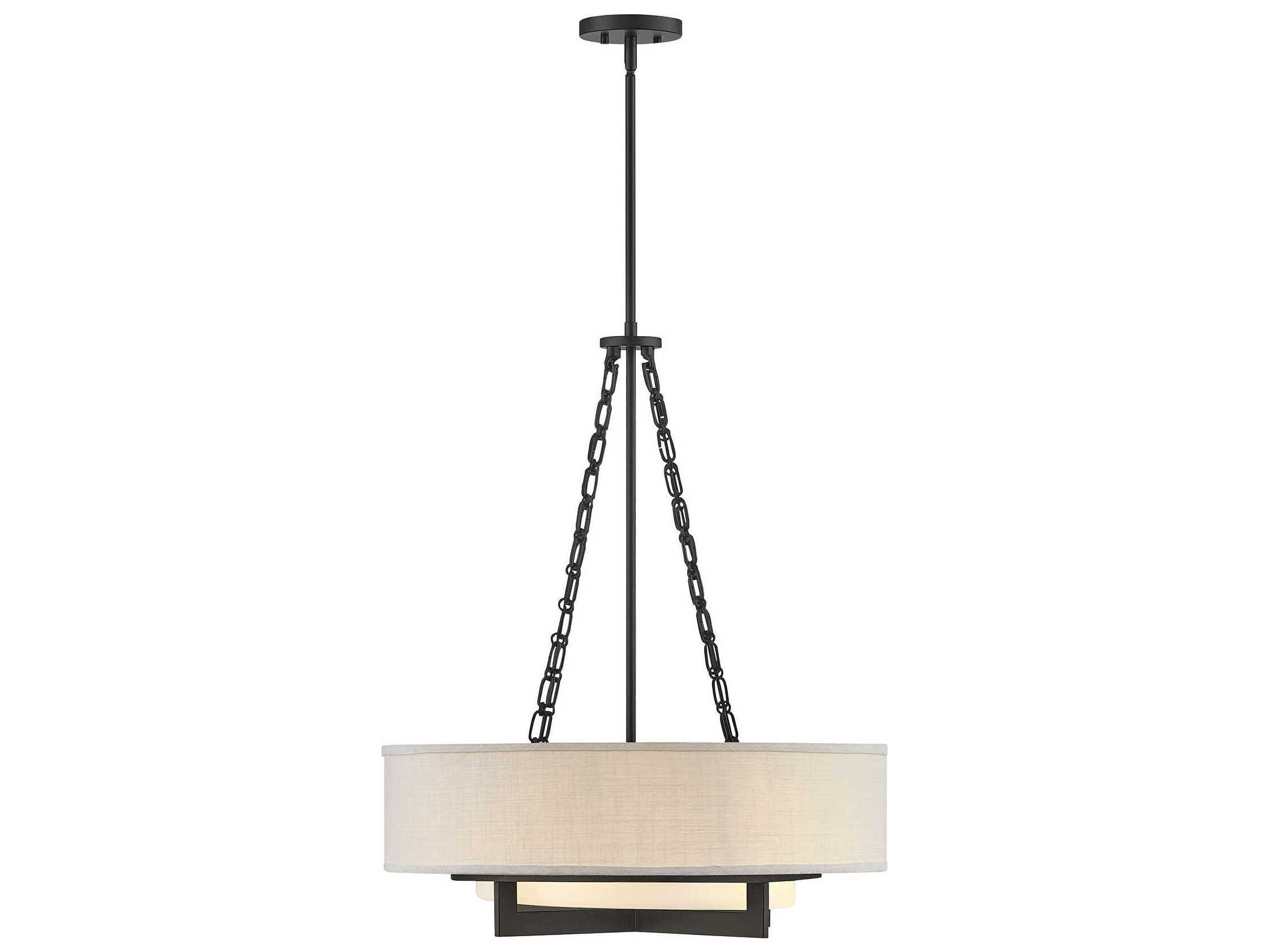 Savoy House Brentwood 4-Light Matte Black Drum Pendant
