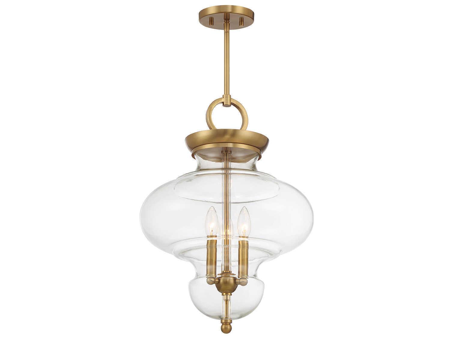Savoy House Bergdorf 3-Light Warm Brass Mini Pendant