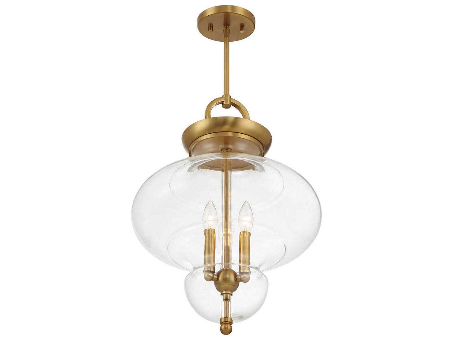 Savoy House Bergdorf 3-Light Warm Brass Mini Pendant