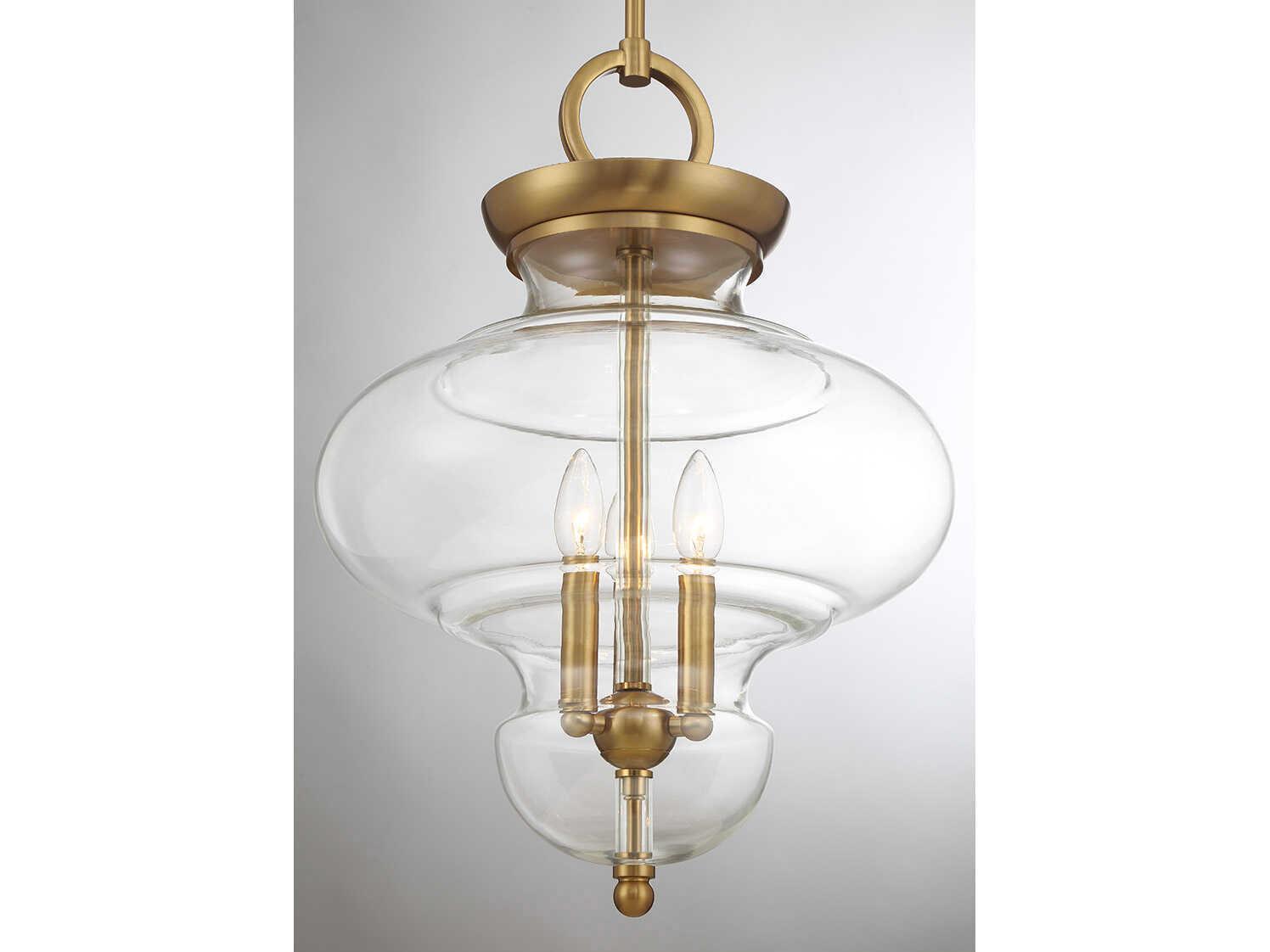 Savoy House Bergdorf 3-Light Warm Brass Mini Pendant