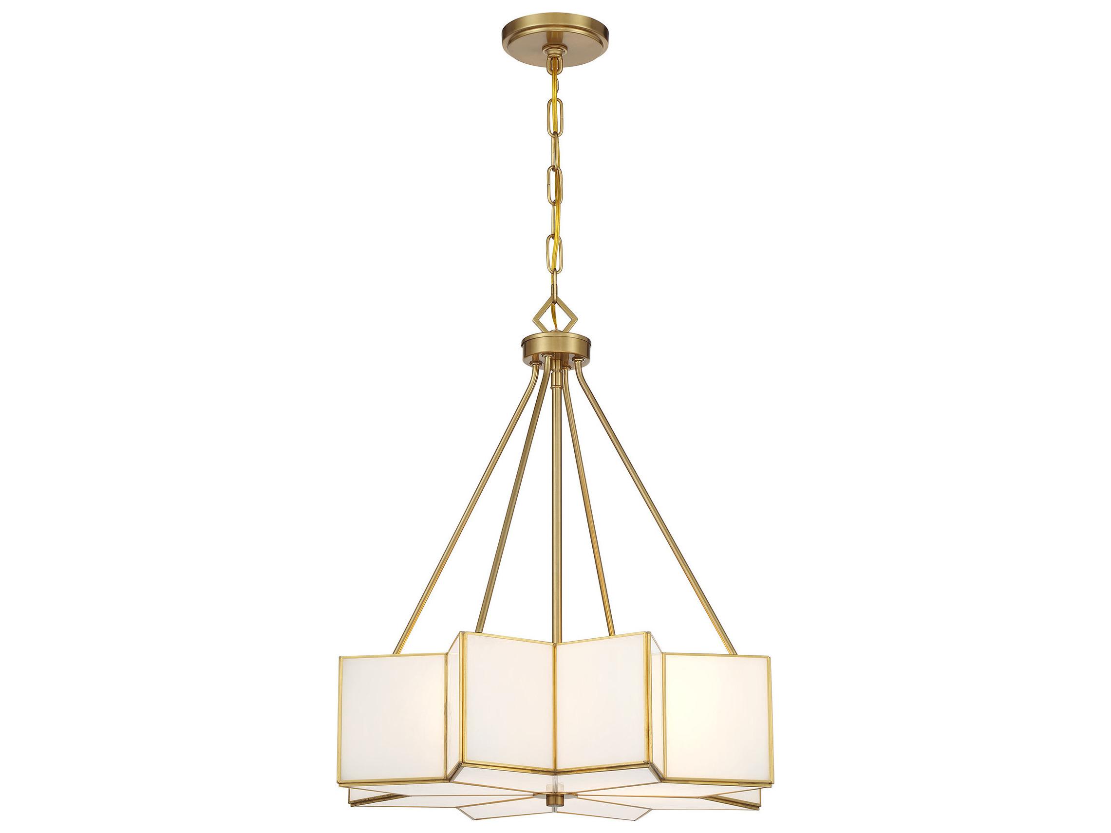 Savoy House Reiling 3-Light Warm Brass Pendant