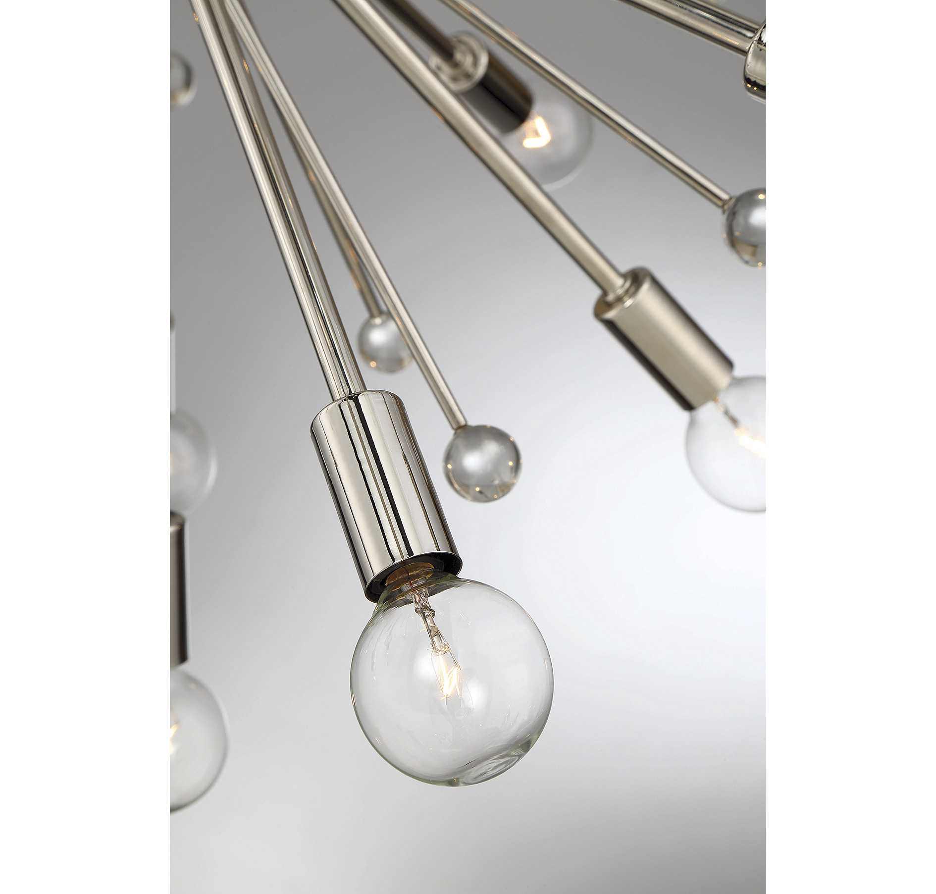 Savoy House Galea 24-Light Polished Nickel Crystal Sputnik Pendant
