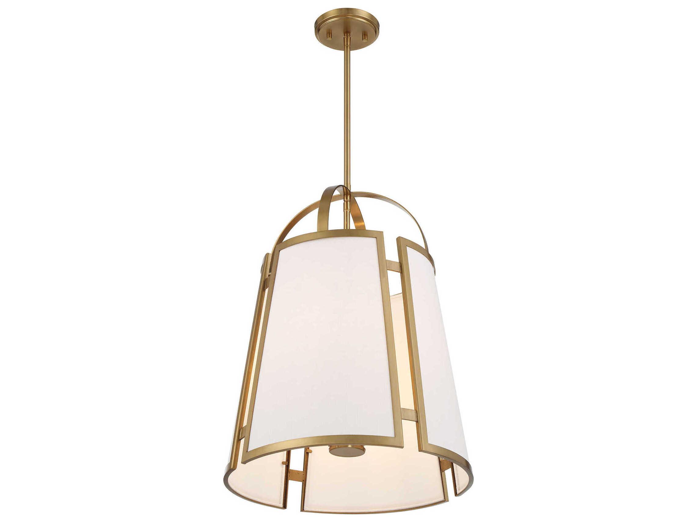 Savoy House Chartwell 4-Light Warm Brass Drum Pendant