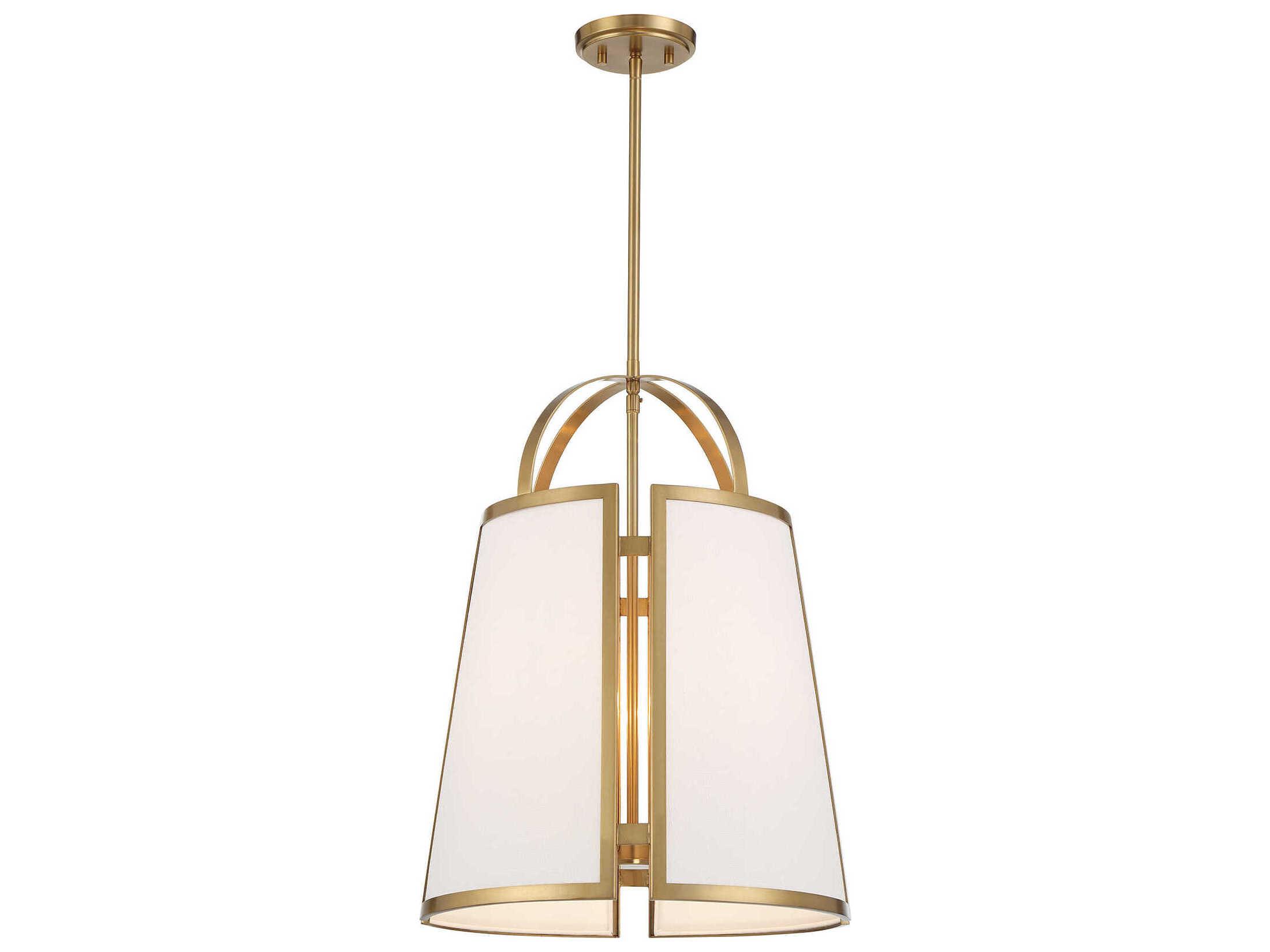 Savoy House Chartwell 4-Light Warm Brass Drum Pendant