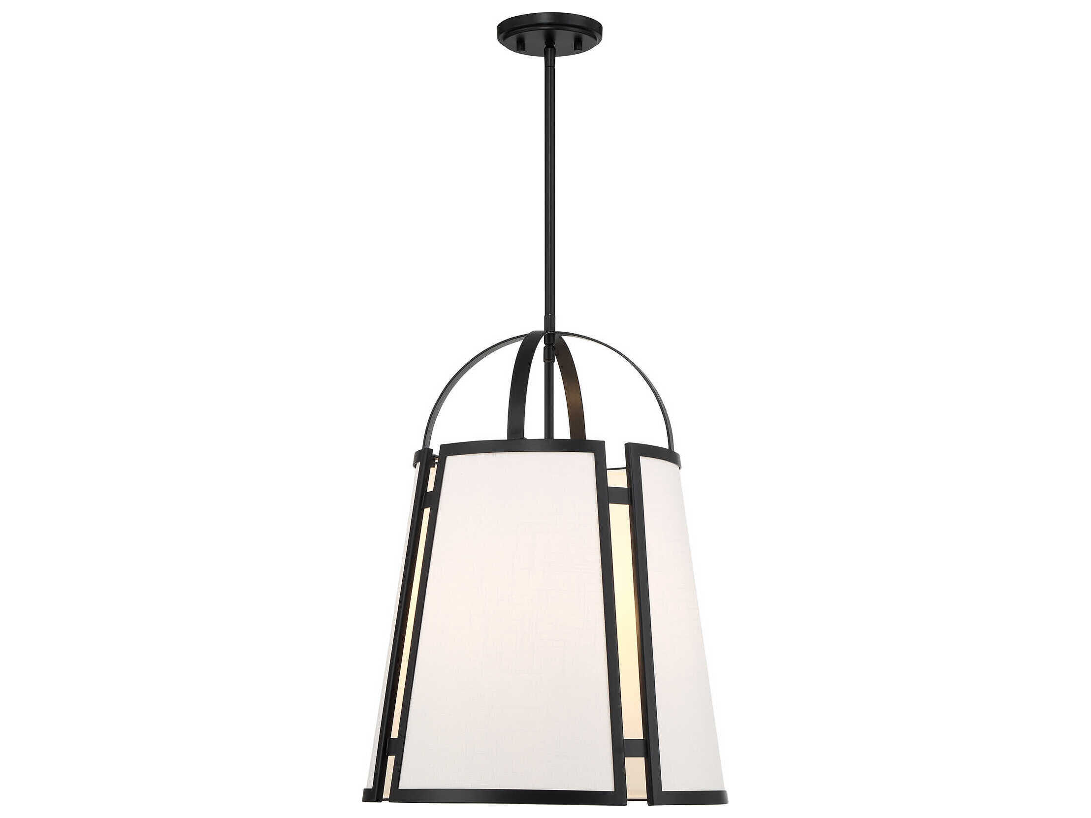 Savoy House Chartwell 4-Light Matte Black Drum Pendant