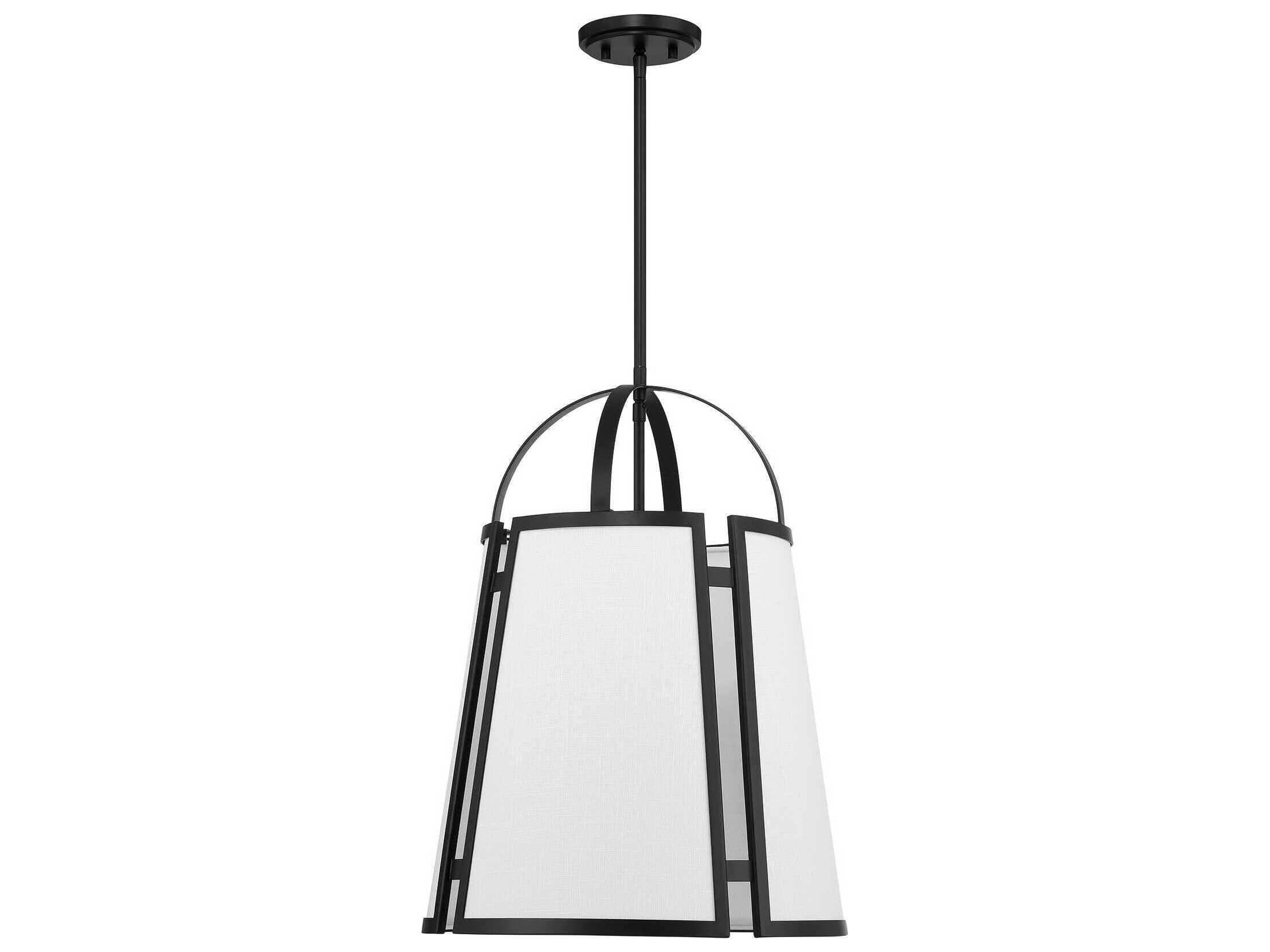 Savoy House Chartwell 4-Light Matte Black Drum Pendant