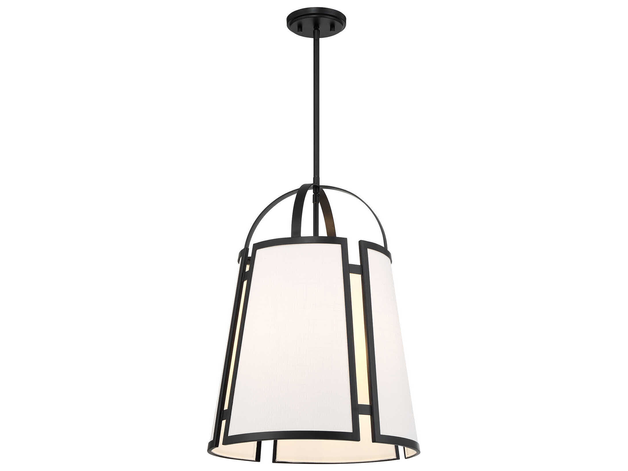 Savoy House Chartwell 4-Light Matte Black Drum Pendant