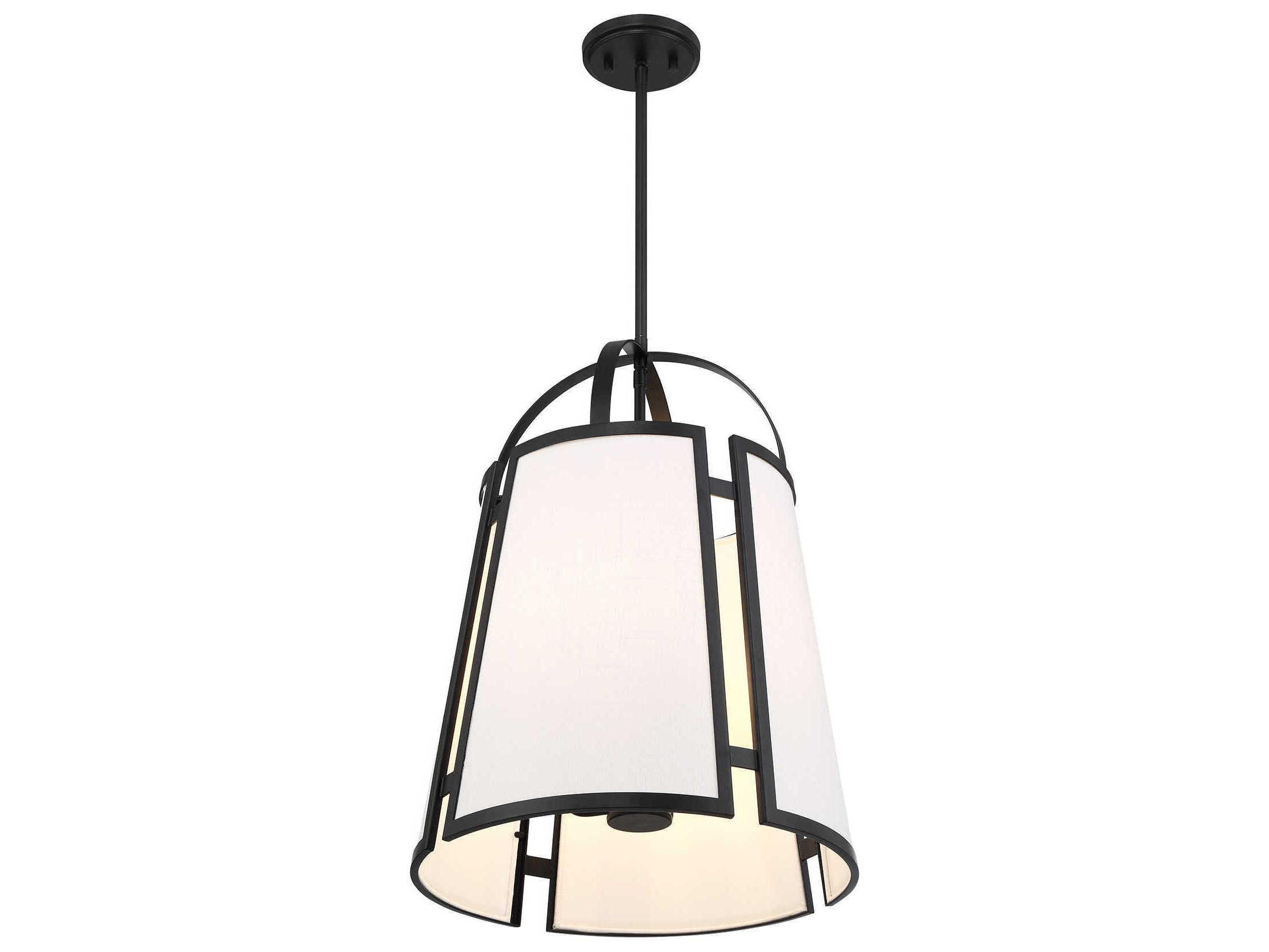 Savoy House Chartwell 4-Light Matte Black Drum Pendant