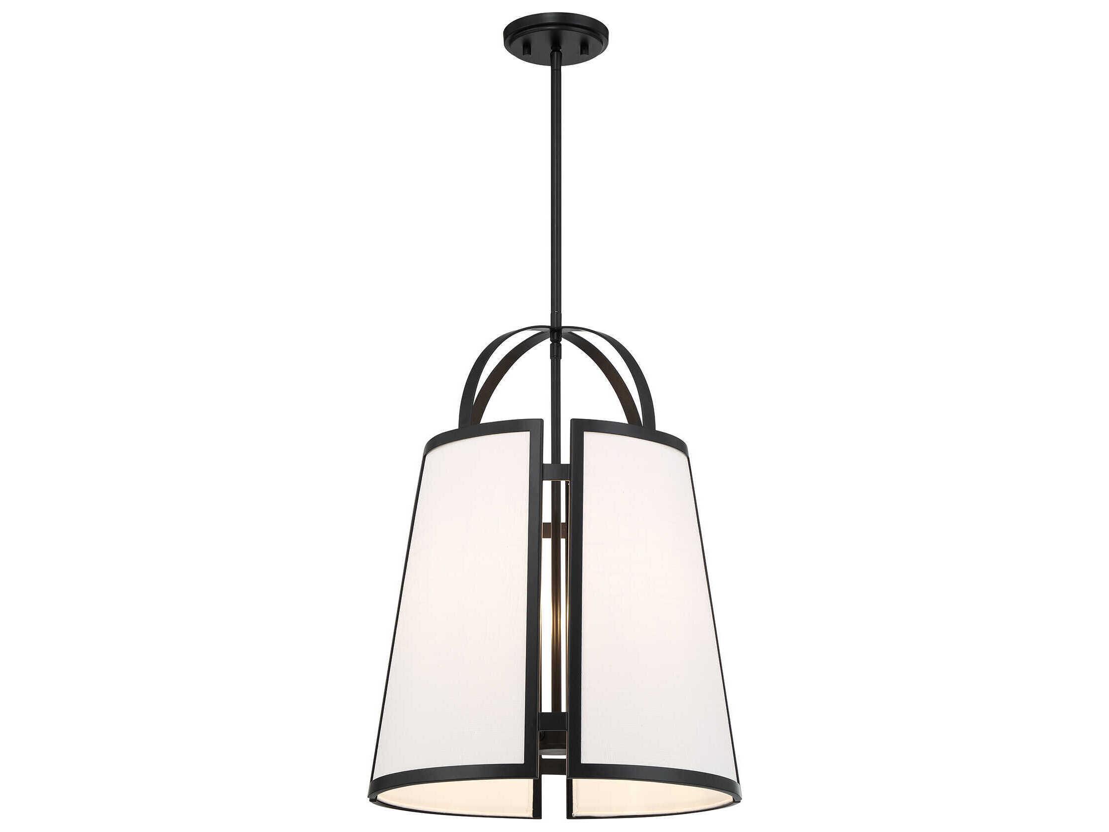 Savoy House Chartwell 4-Light Matte Black Drum Pendant