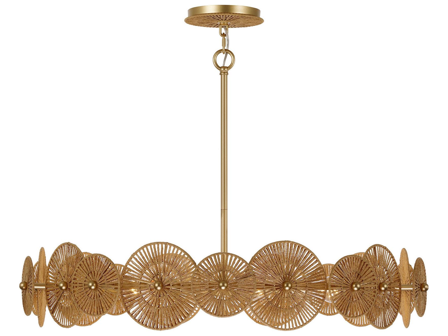 Savoy House Abbott 5-Light Distressed Gold Pendant