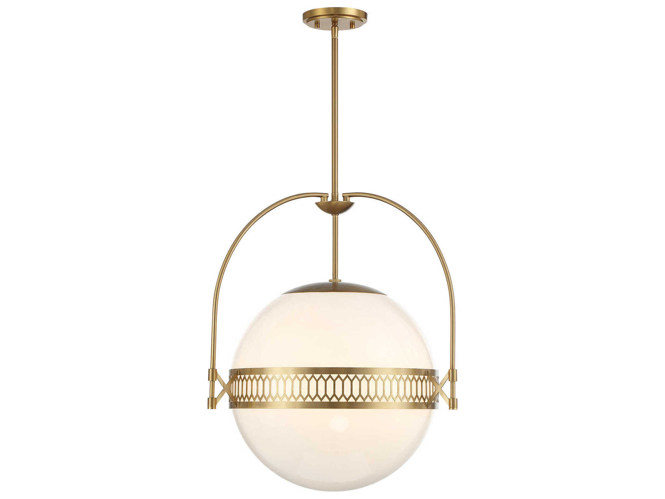 Savoy House Thornhill 3-Light Warm Brass Globe Pendant