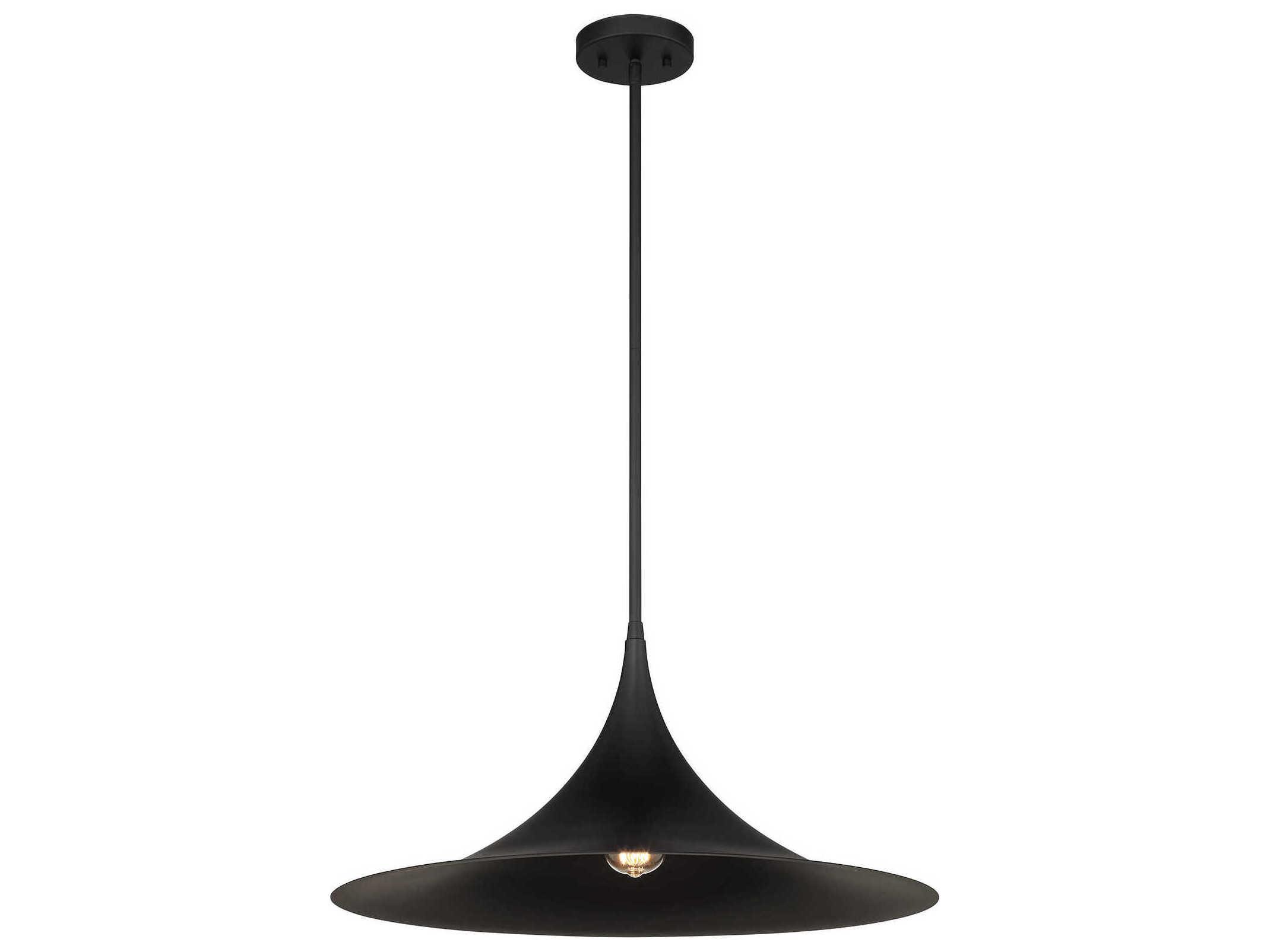 Savoy House Bowdin 1-Light Matte Black Pendant