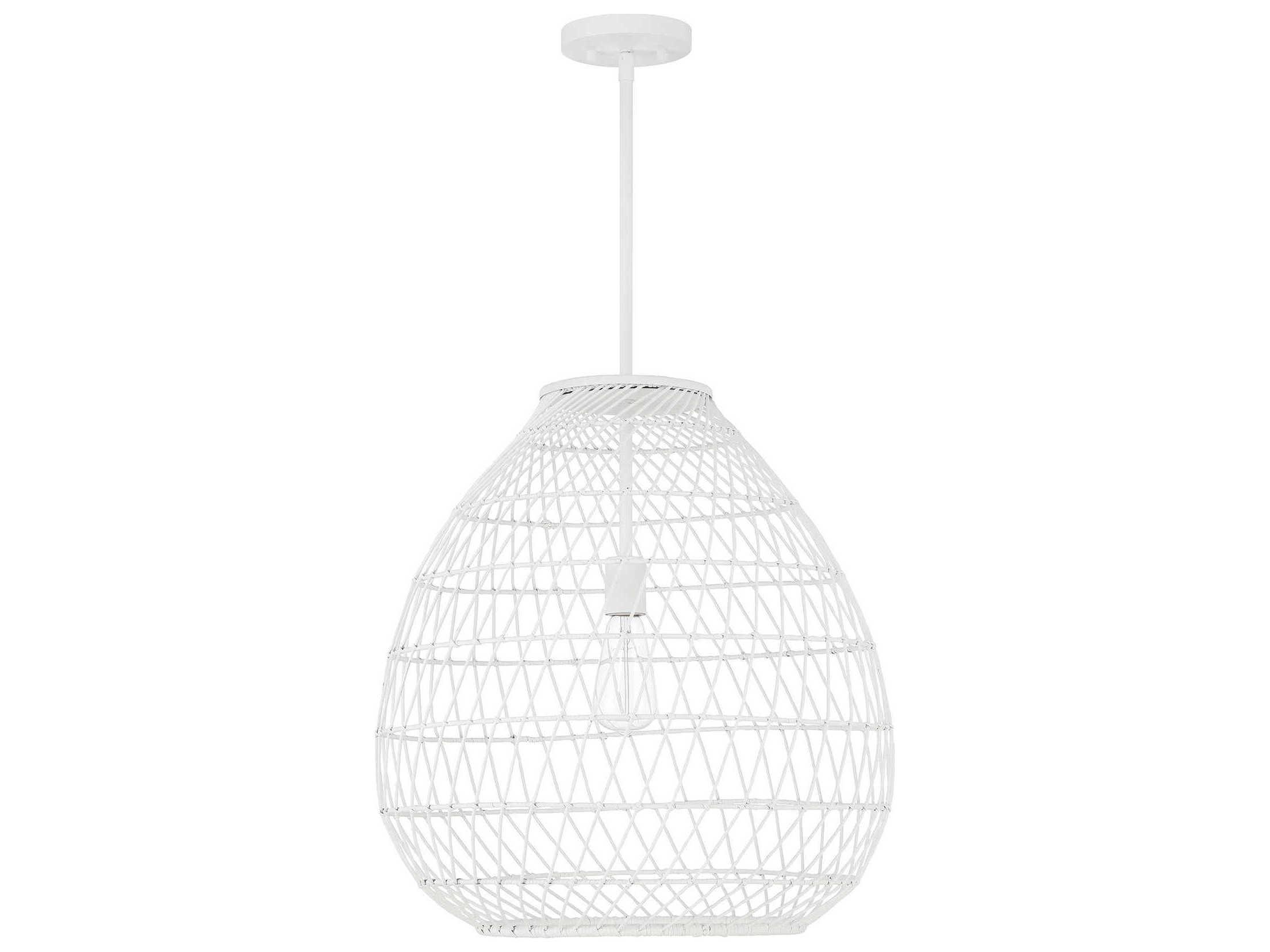 Savoy House Maya 1-Light Bisque White Pendant