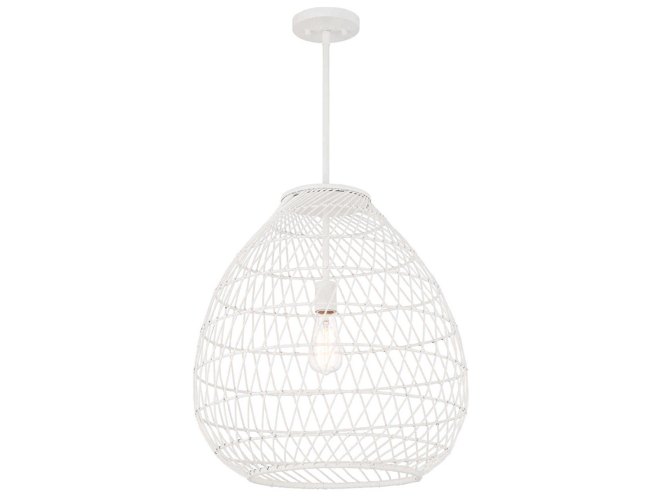 Savoy House Maya 1-Light Bisque White Pendant