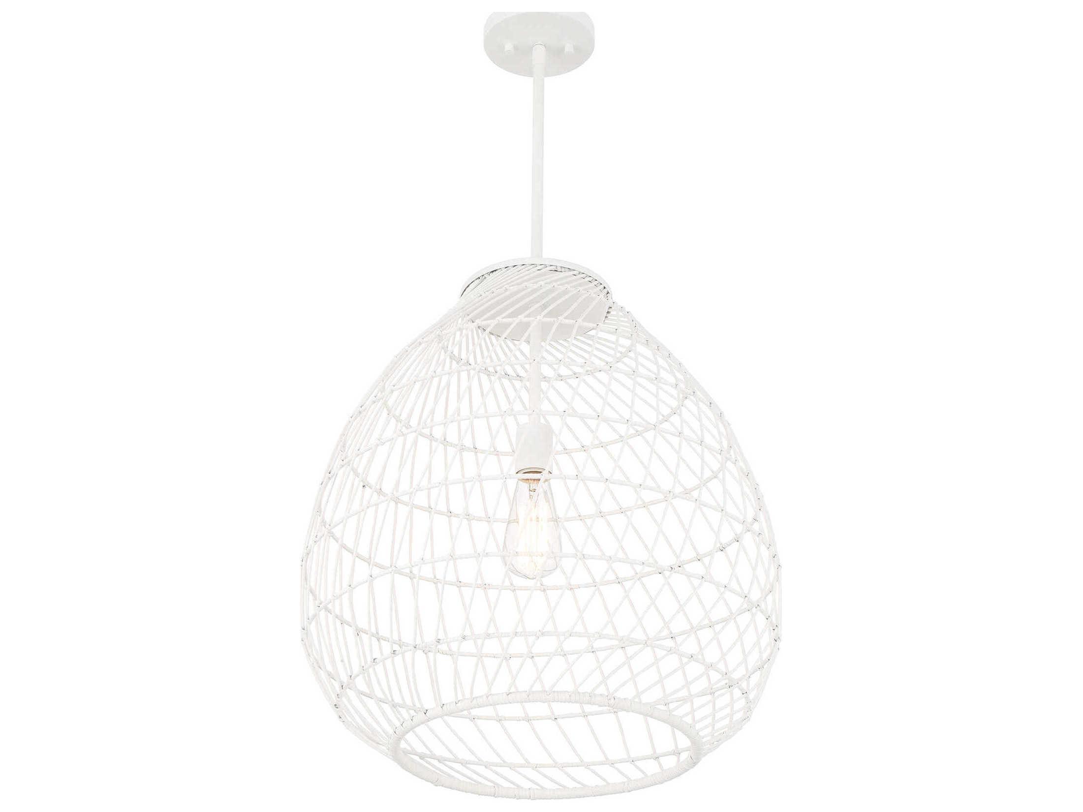 Savoy House Maya 1-Light Bisque White Pendant