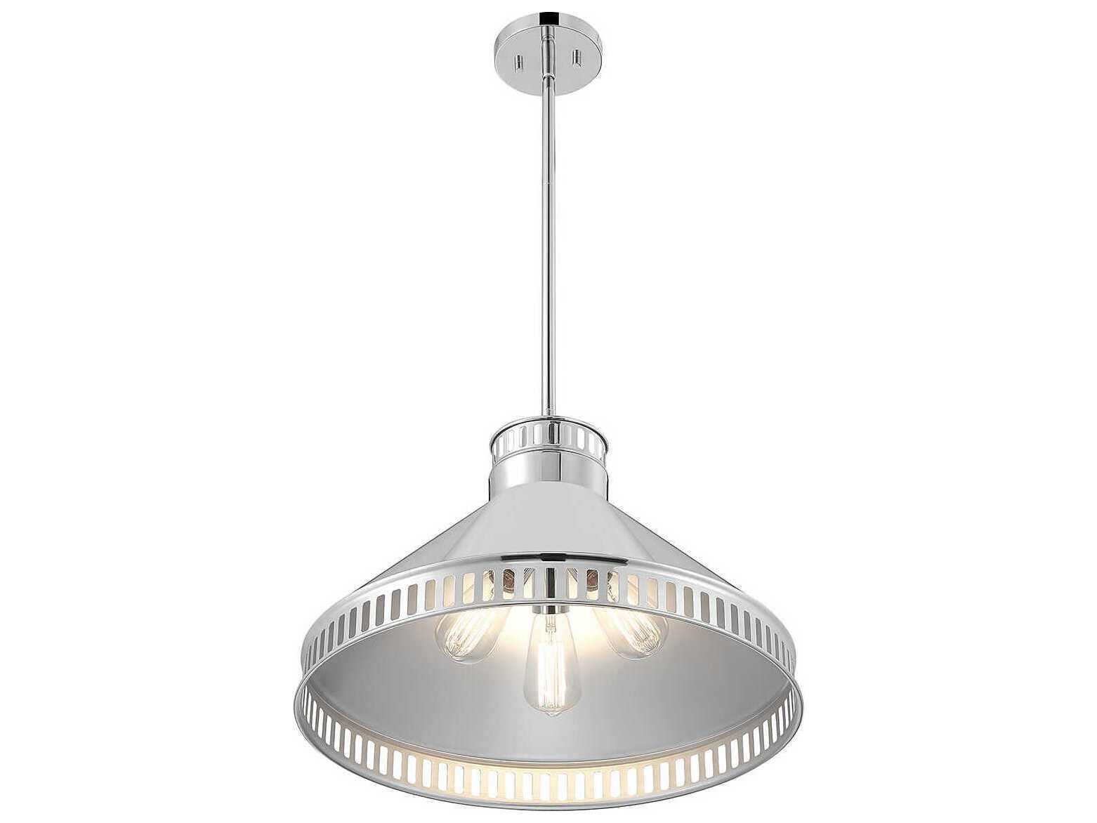 Savoy House Seagram 3-Light Polished Nickel Chrome Pendant