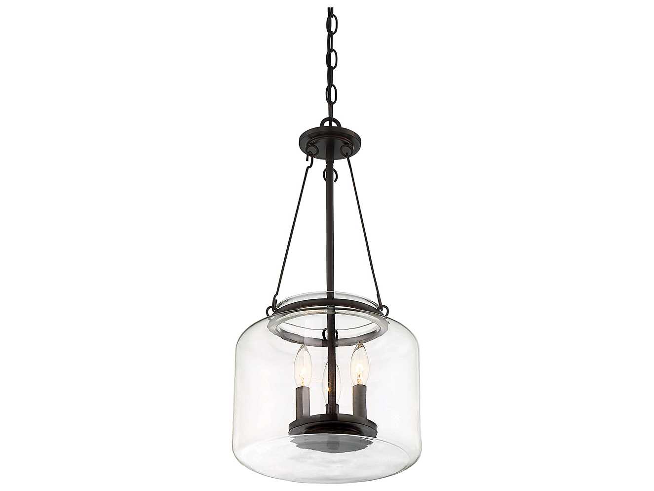 Savoy House Akron 3-Light English Bronze Glass Pendant