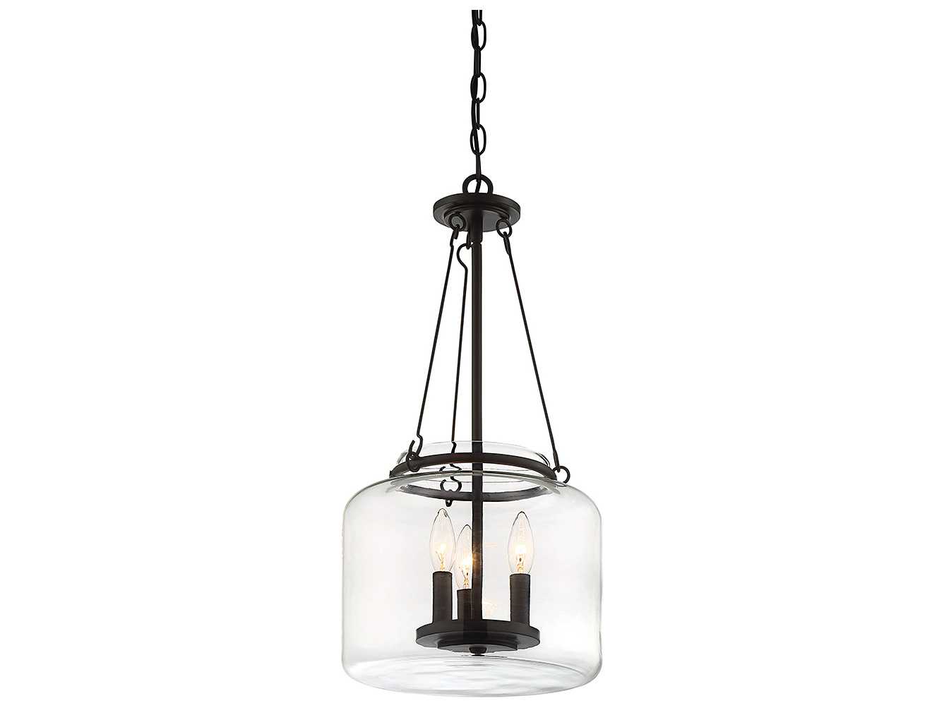 Savoy House Akron 3-Light English Bronze Glass Pendant
