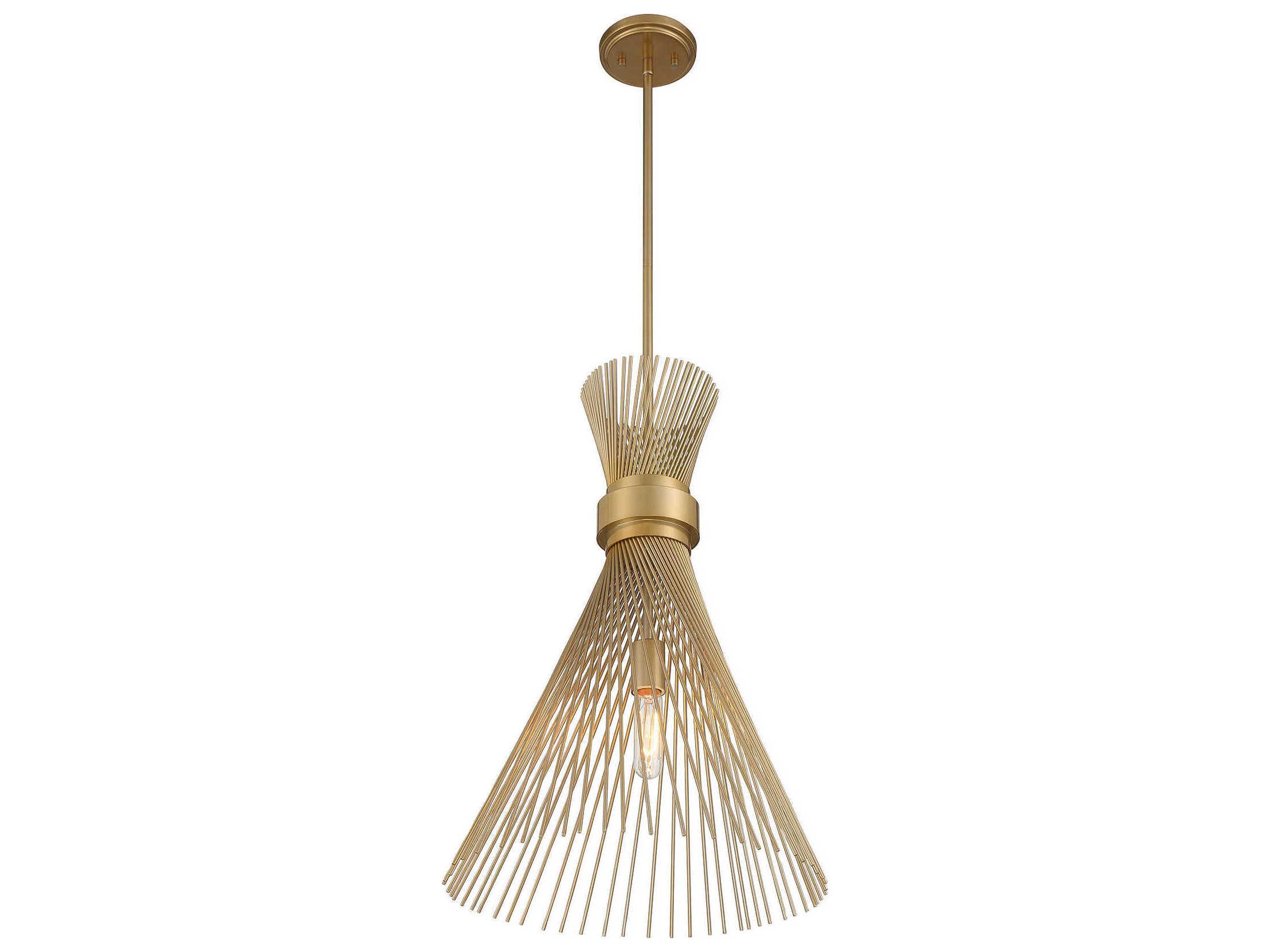 Savoy House Longfellow 1-Light Burnished Brass Pendant