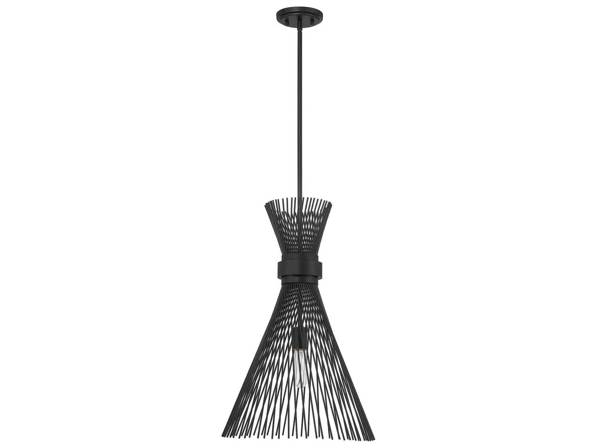 Savoy House Longfellow 1-Light Matte Black Pendant