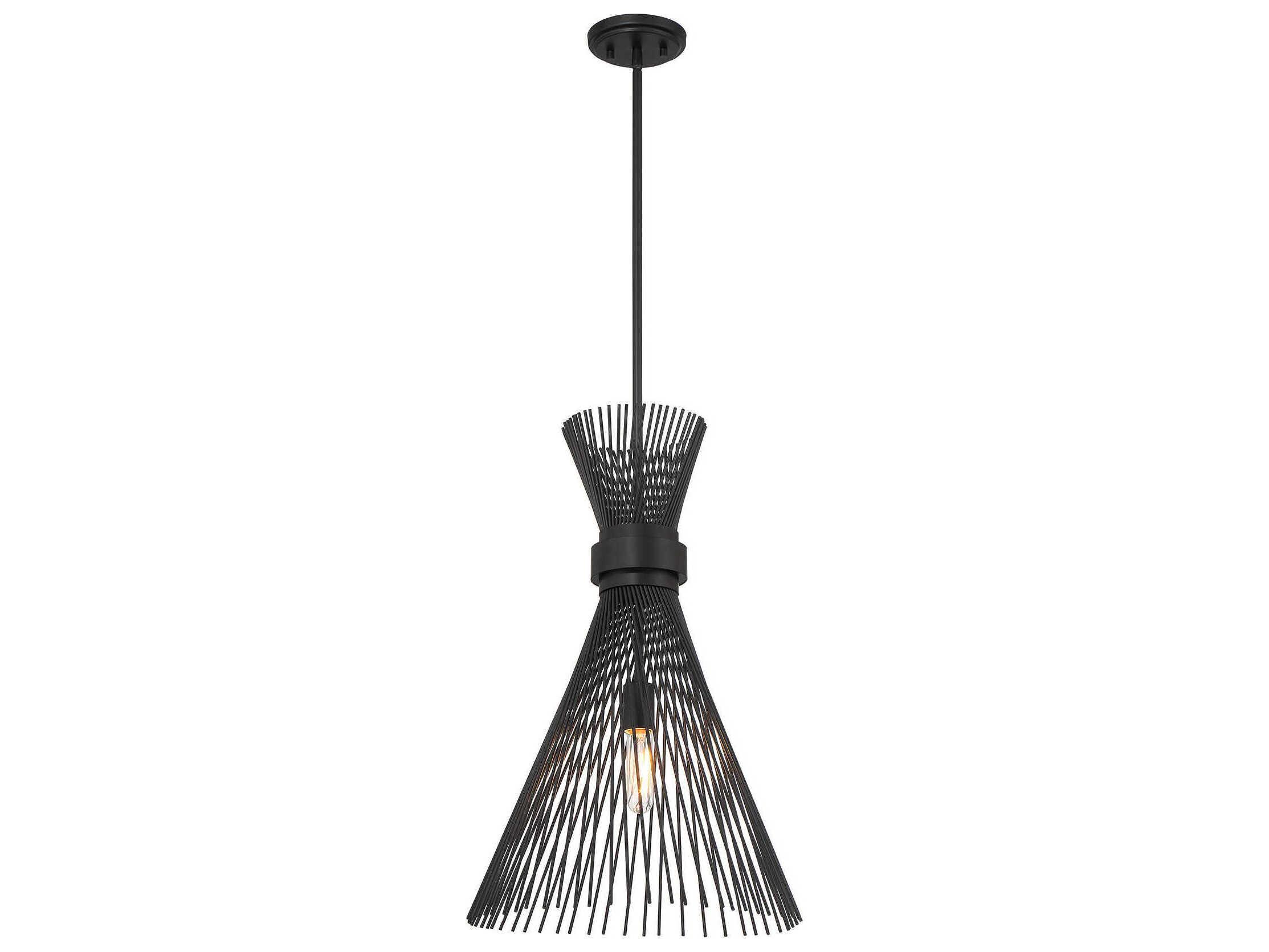 Savoy House Longfellow 1-Light Matte Black Pendant