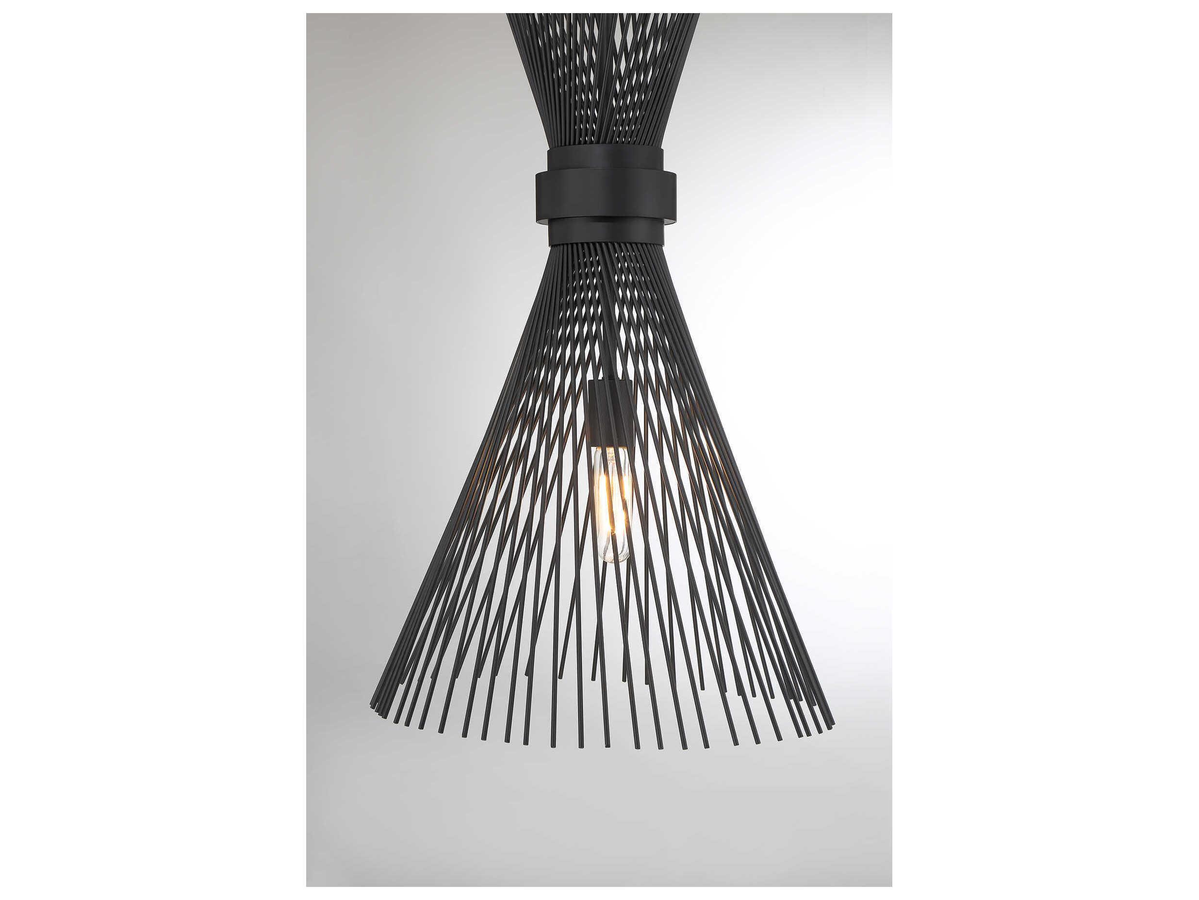 Savoy House Longfellow 1-Light Matte Black Pendant