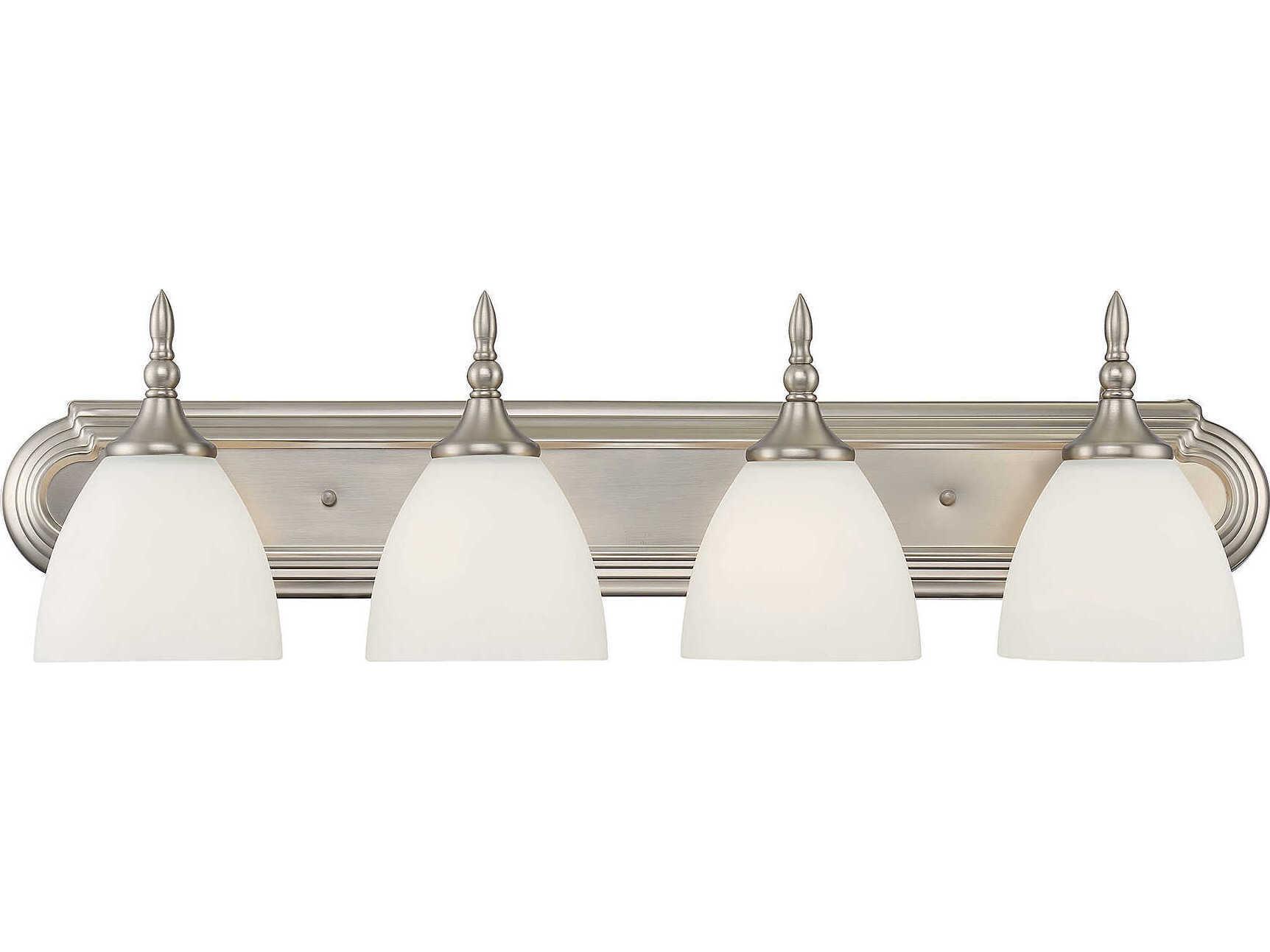 Savoy House Herndon 4-Light Satin Nickel Glass Vanity Light