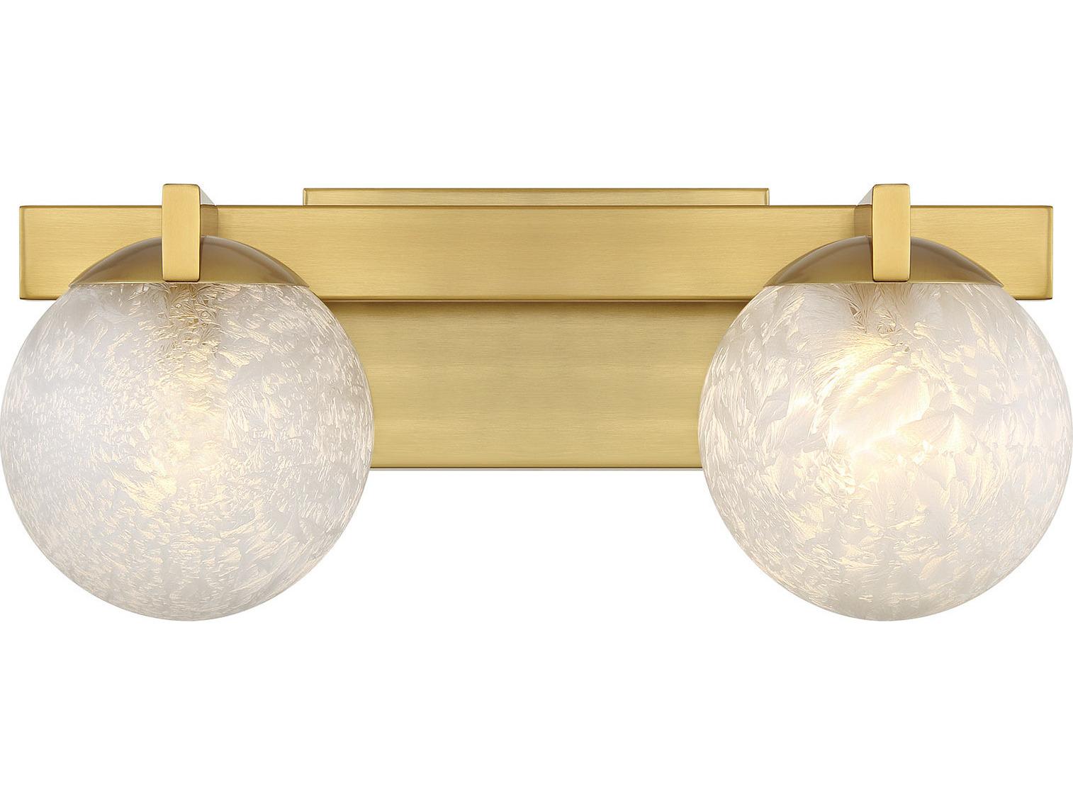 Savoy House Darien 2-Light Warm Brass Vanity Light