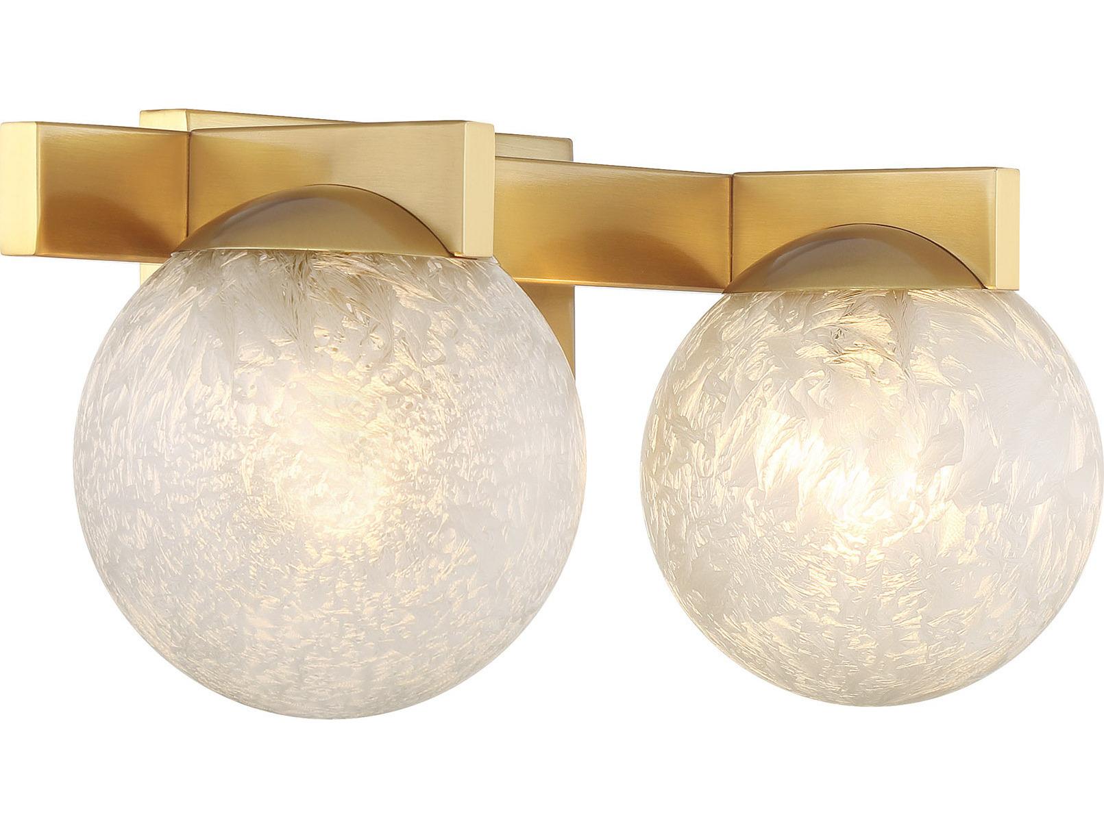Savoy House Darien 2-Light Warm Brass Vanity Light