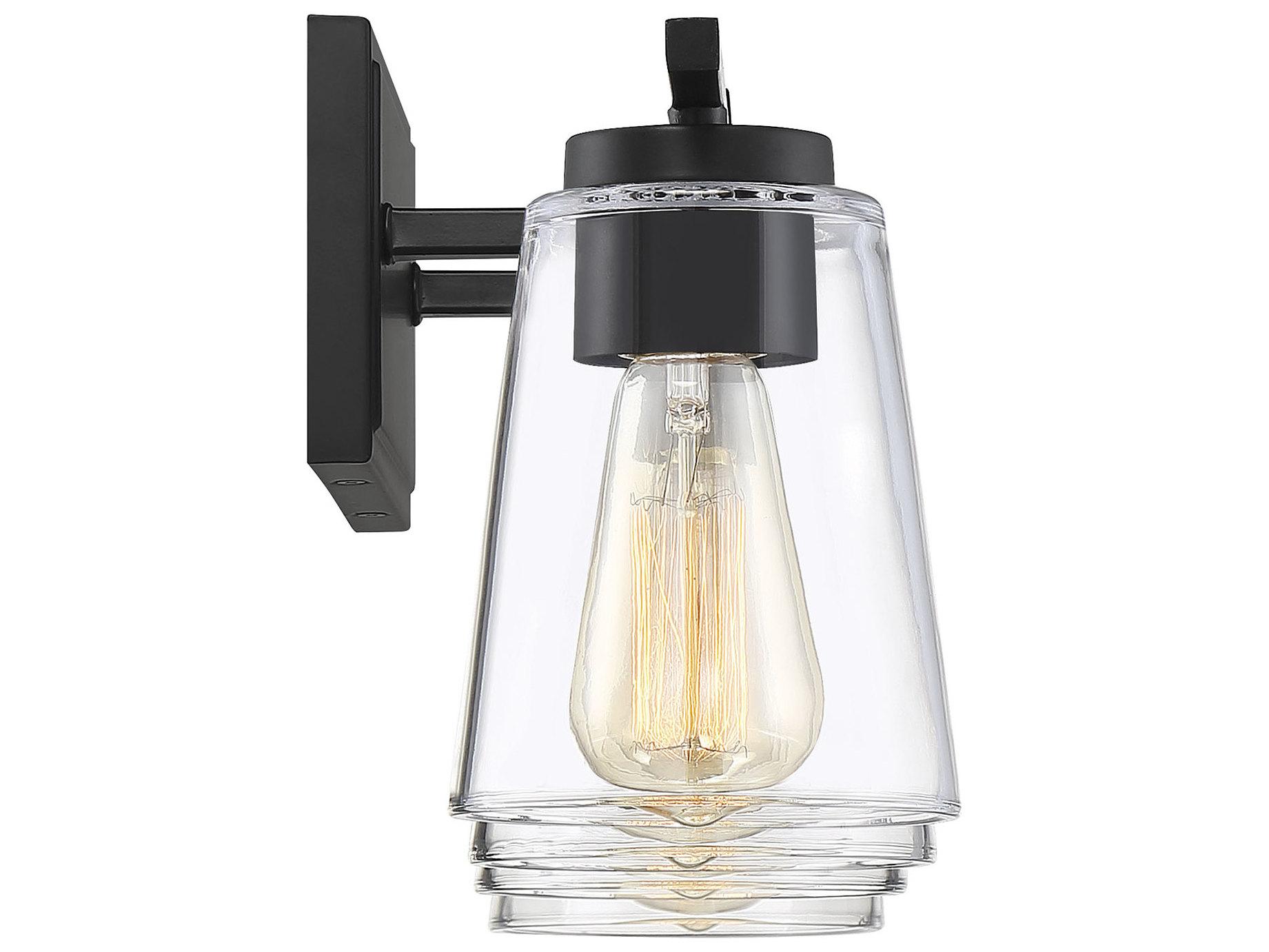 Savoy House Calhoun 4-Light Black Glass Vanity Light