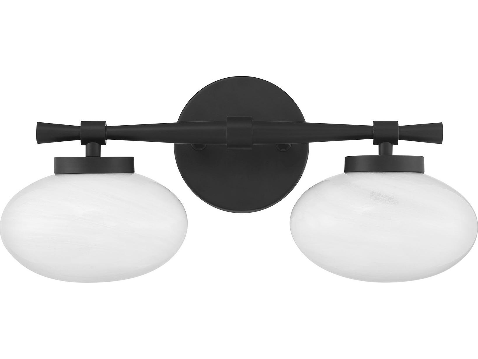 Savoy House Barrow 2-Light Matte Black Vanity Light