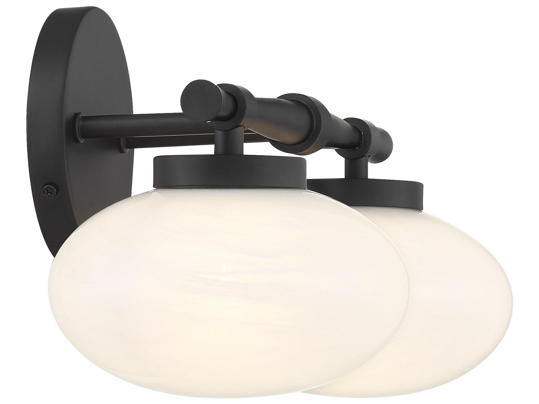 Savoy House Barrow 2-Light Matte Black Vanity Light