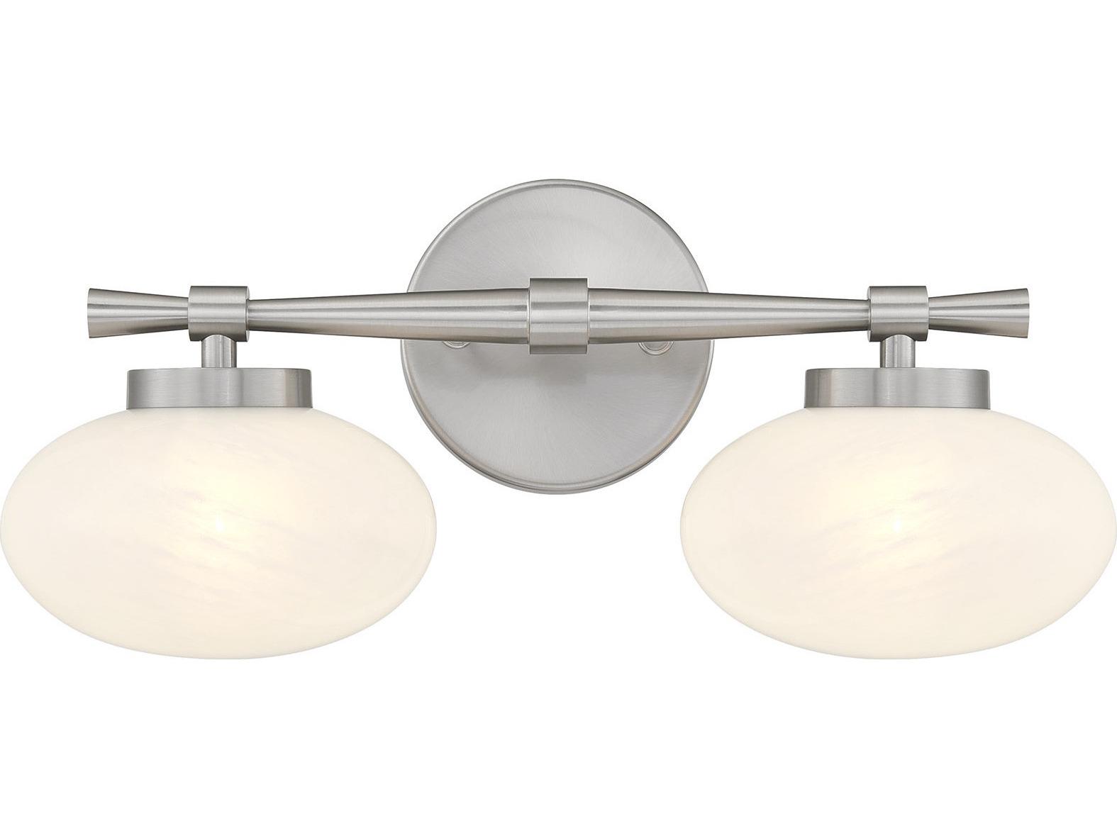 Savoy House Barrow 2-Light Satin Nickel Vanity Light