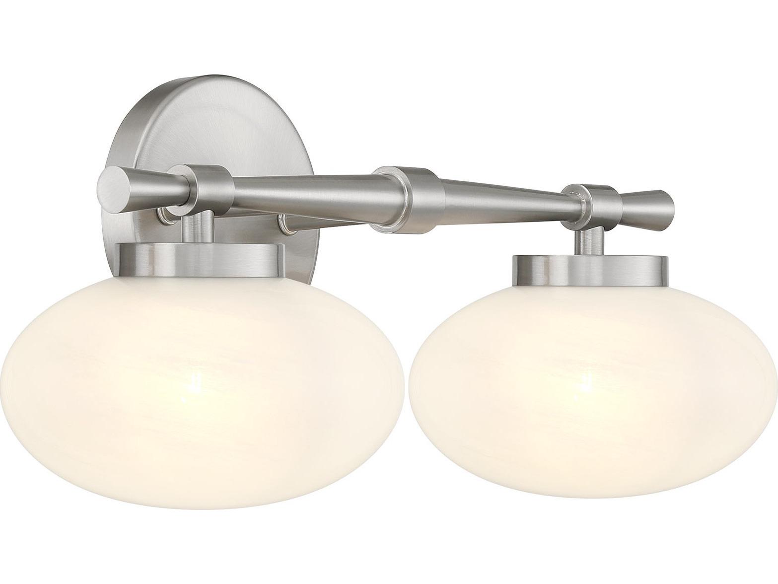 Savoy House Barrow 2-Light Satin Nickel Vanity Light