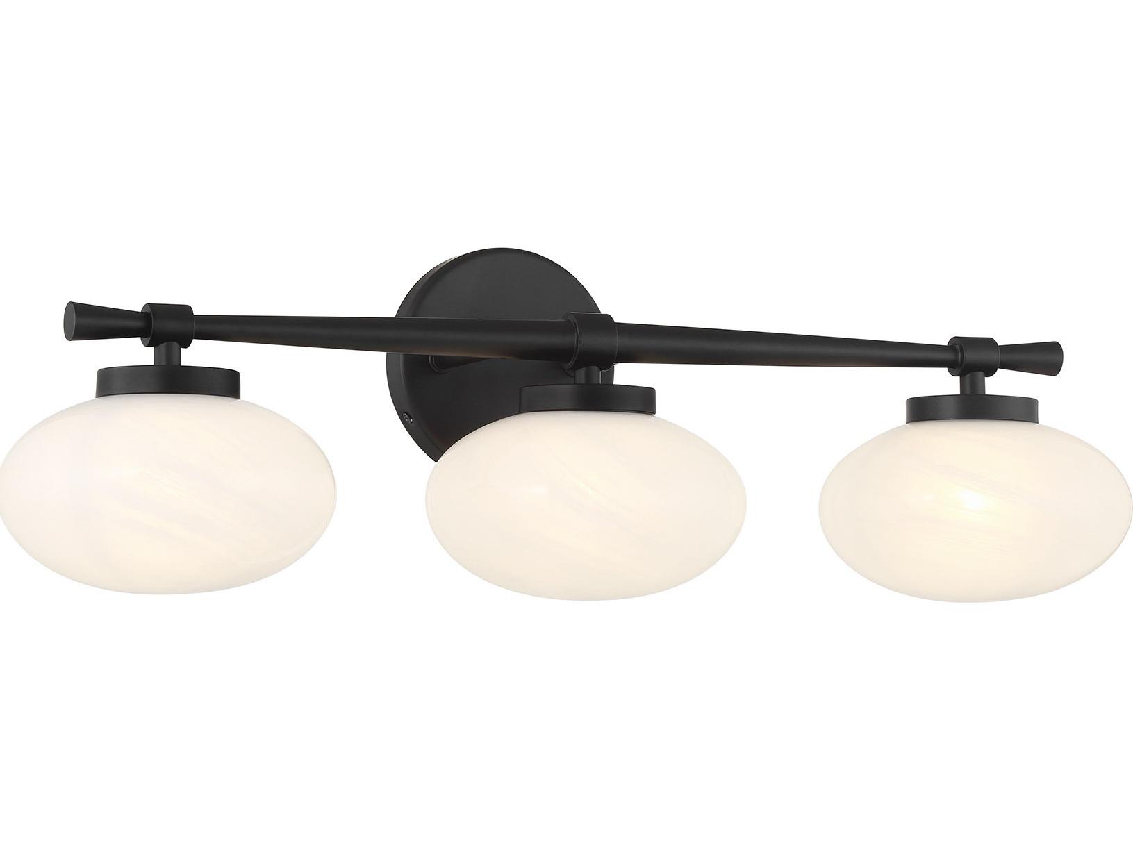 Savoy House Barrow 3-Light Matte Black Vanity Light