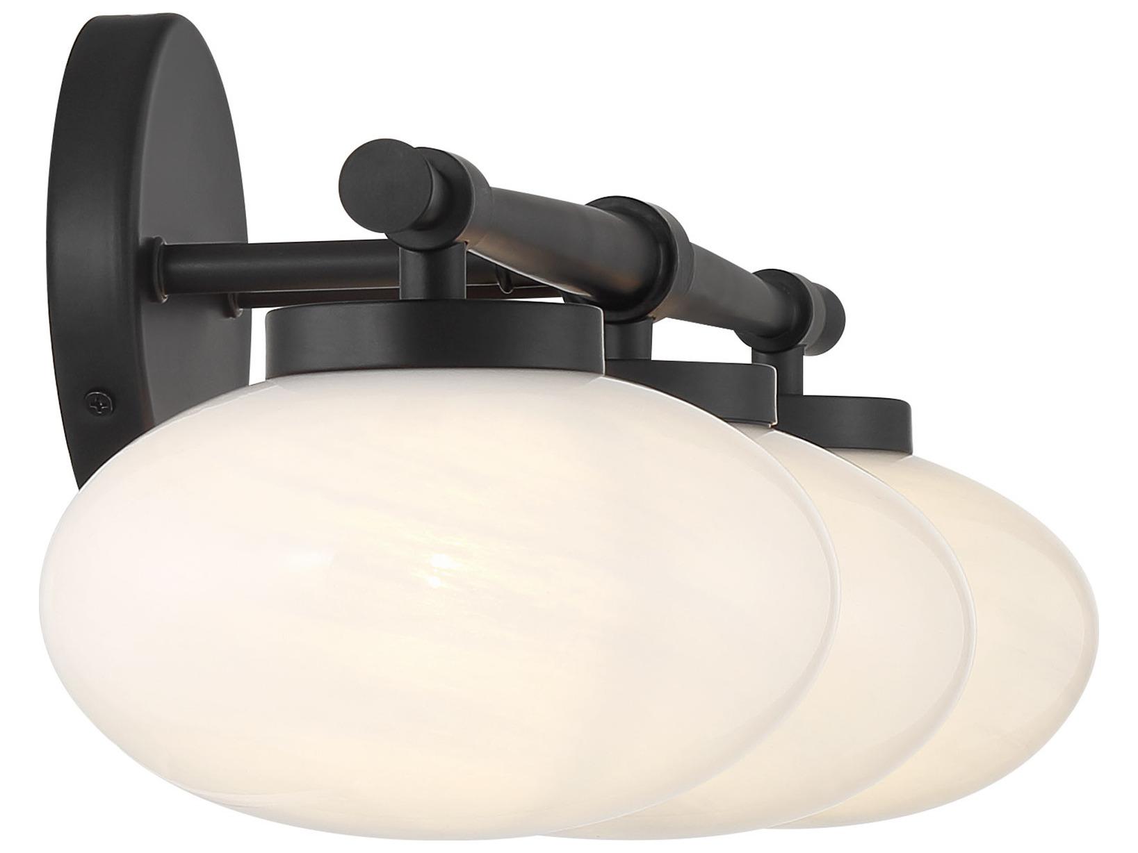 Savoy House Barrow 3-Light Matte Black Vanity Light